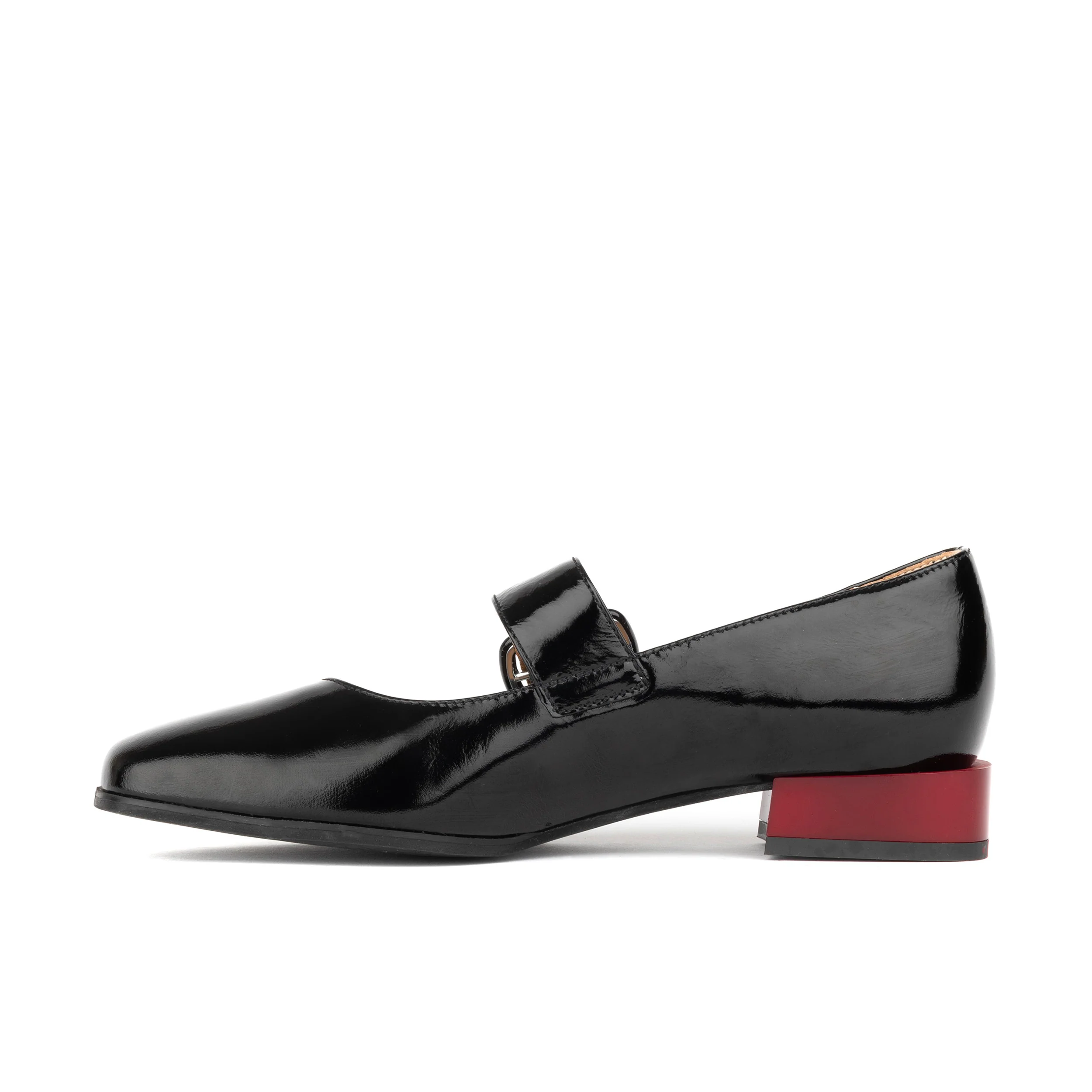Bliss - Black - Women's block heel square toe patent leather Mary-Jane - Image 4