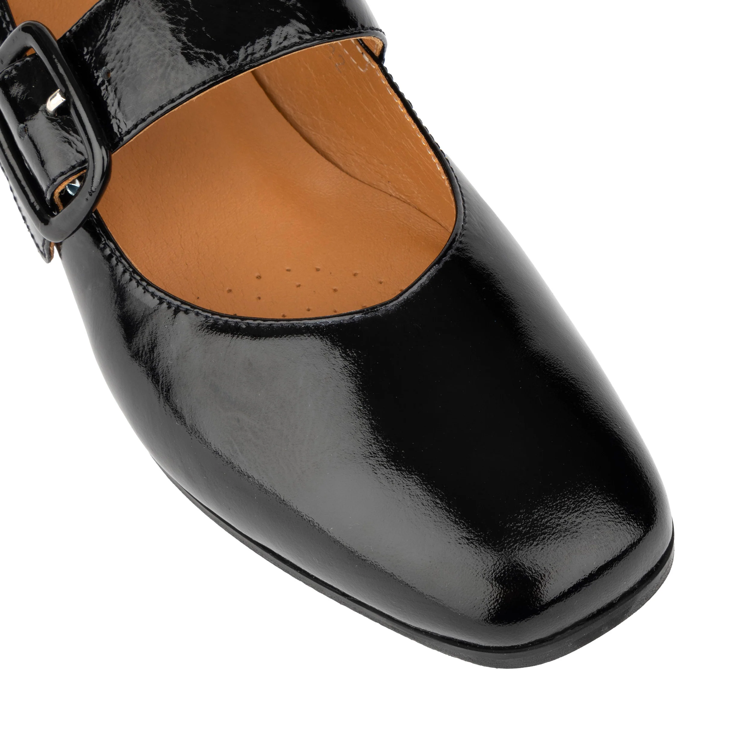 Bliss - Black - Women's block heel square toe patent leather Mary-Jane - Image 8