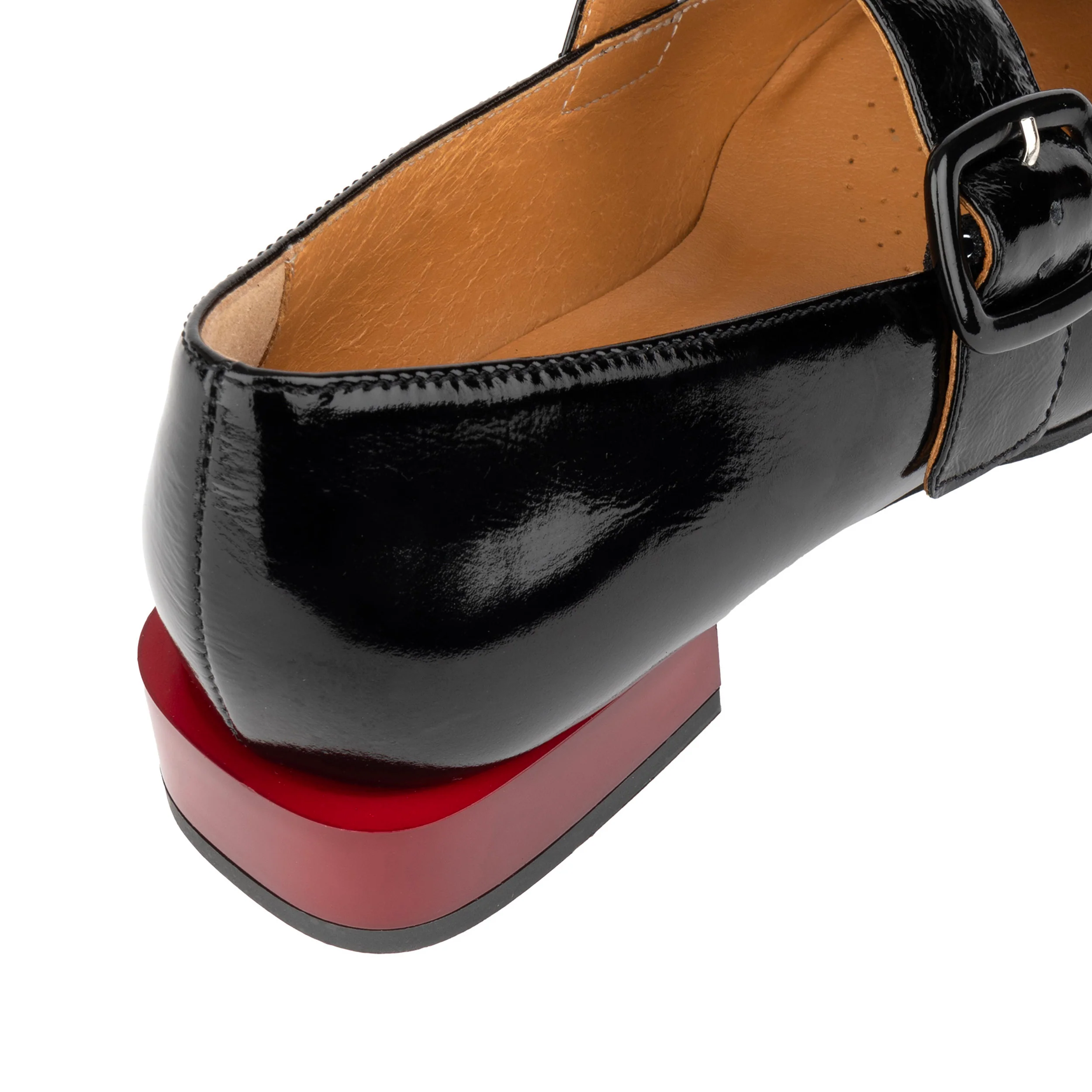 Bliss - Black - Women's block heel square toe patent leather Mary-Jane - Image 9