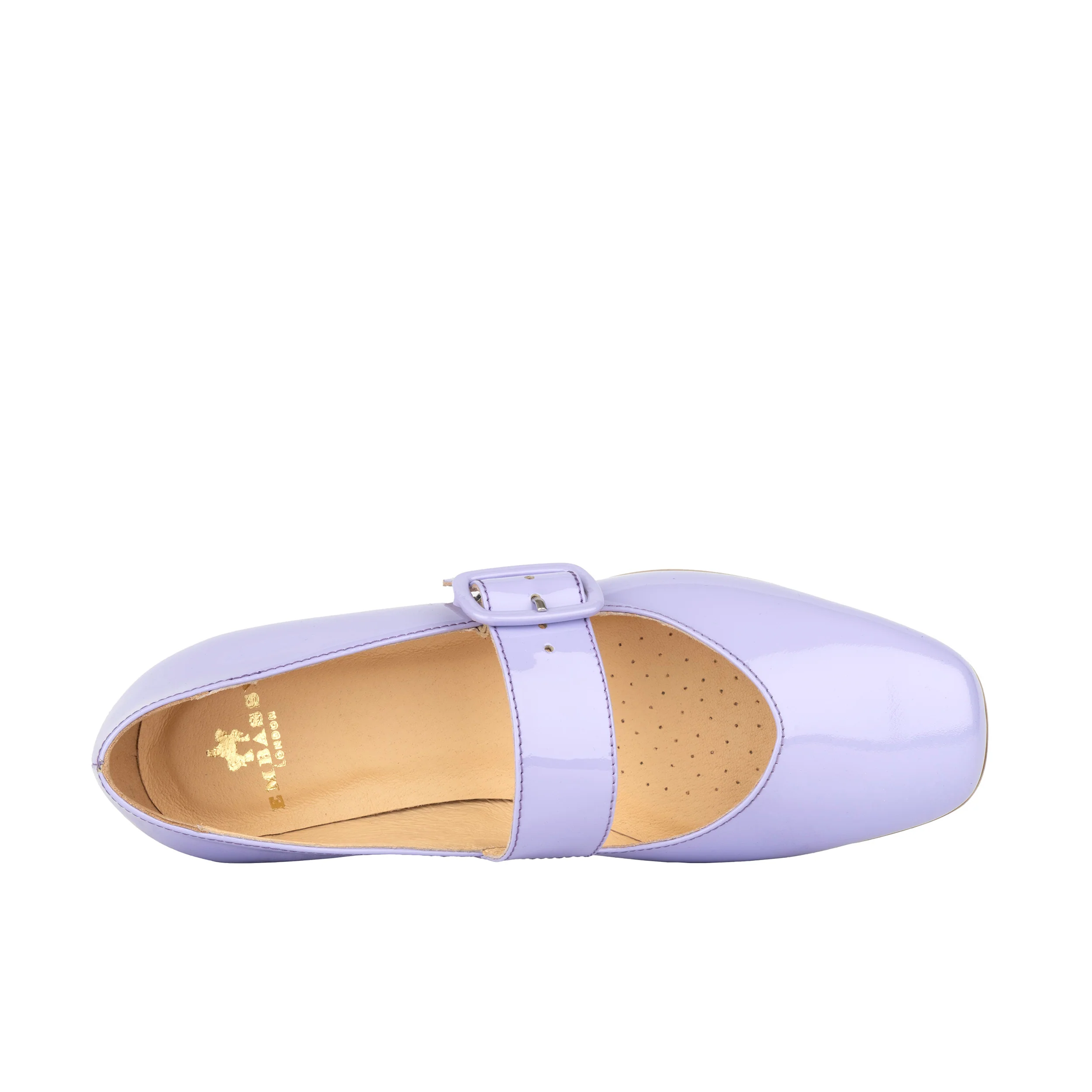 Bliss - Lavender & Rose - Women's block heel square toe patent leather Mary-Jane - Image 7