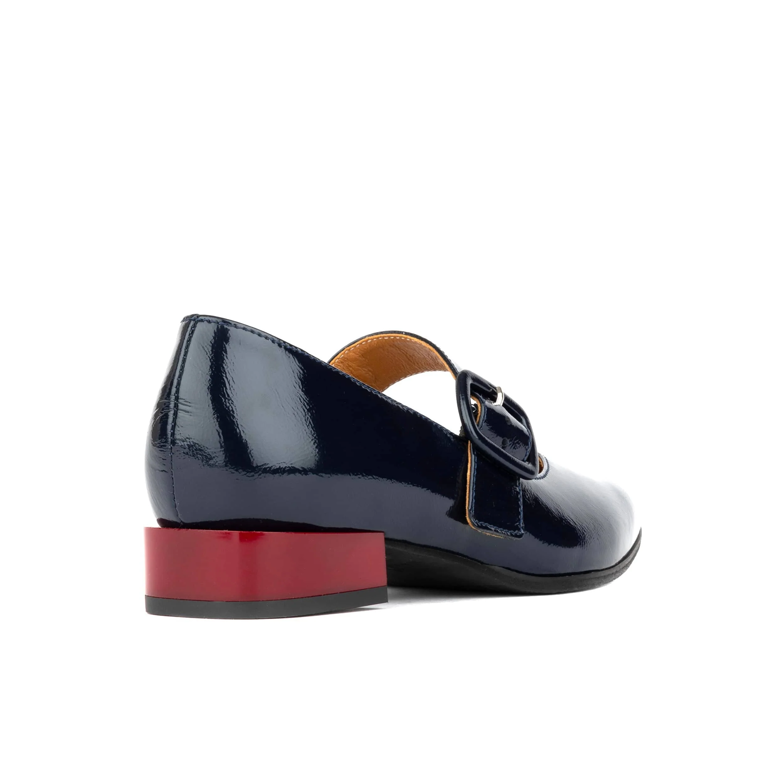Bliss - Navy - Women's block heel square toe patent leather Mary-Jane - Image 5