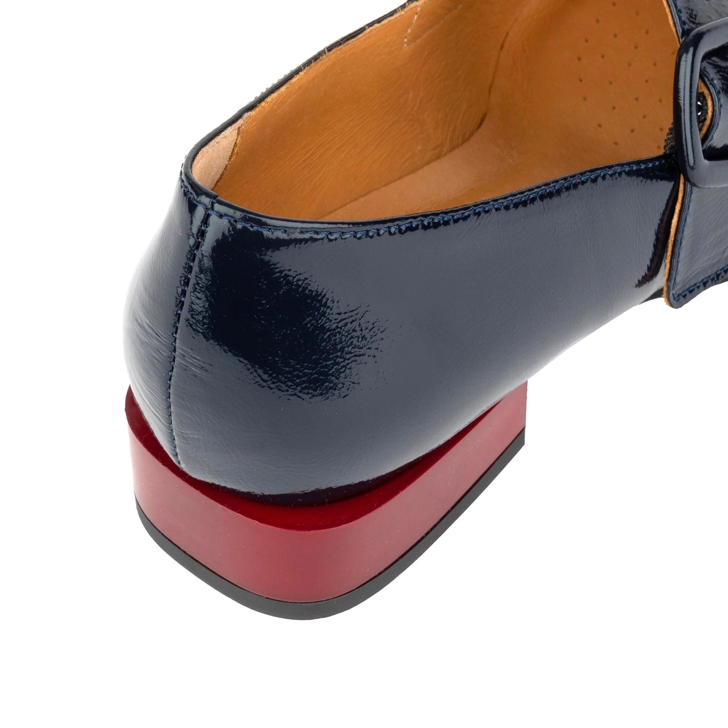 Bliss - Navy - Women's block heel square toe patent leather Mary-Jane - Image 9