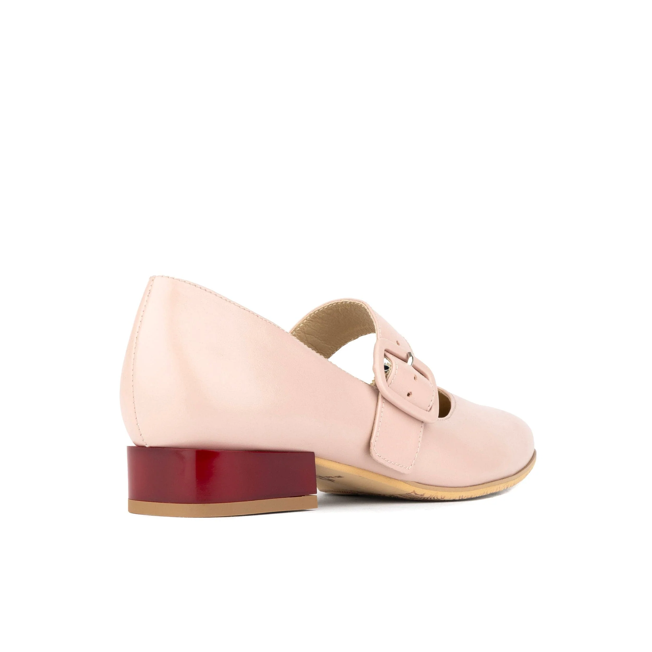 Bliss - Pink - Women's block heel square toe leather Mary-Jane - Image 5