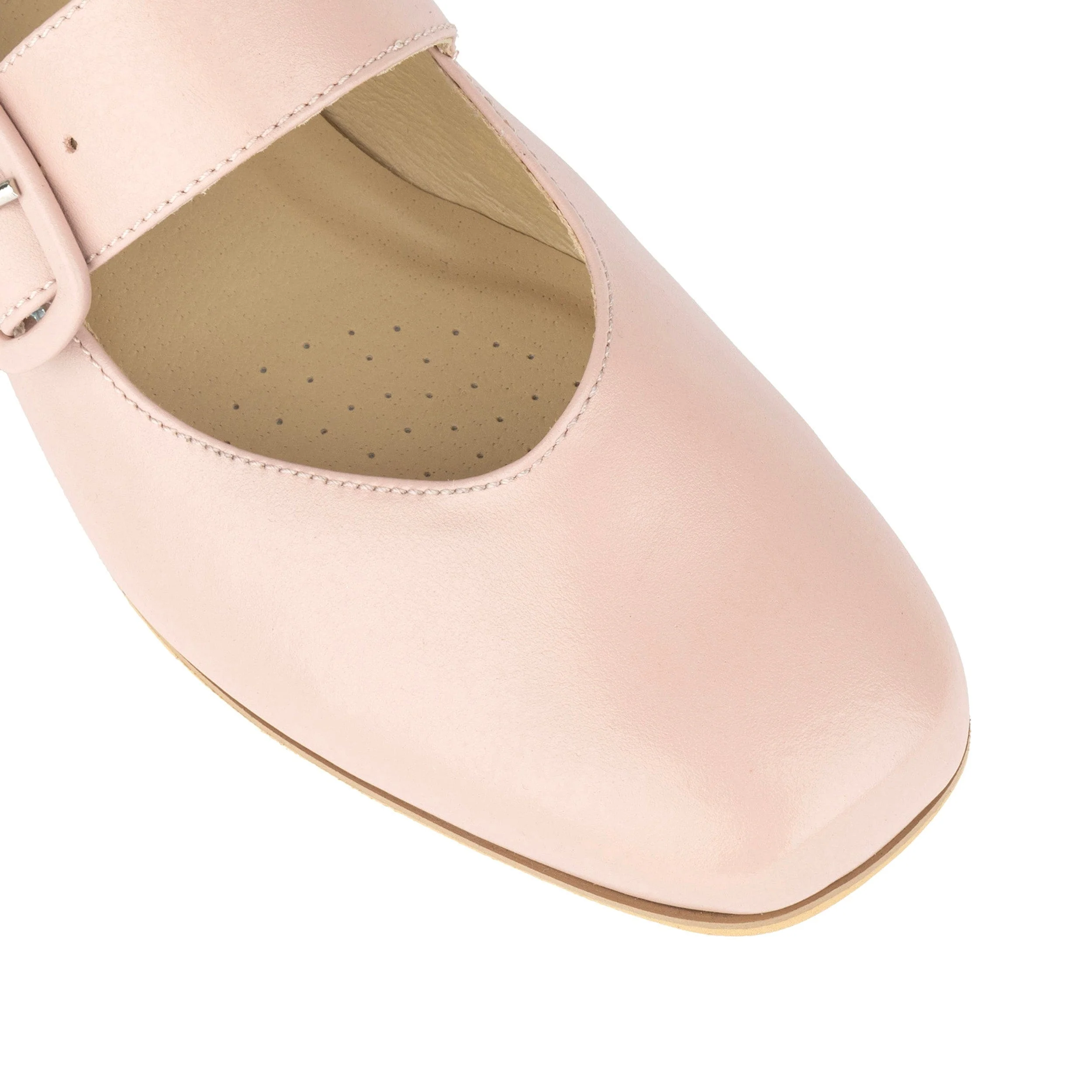 Bliss - Pink - Women's block heel square toe leather Mary-Jane - Image 8