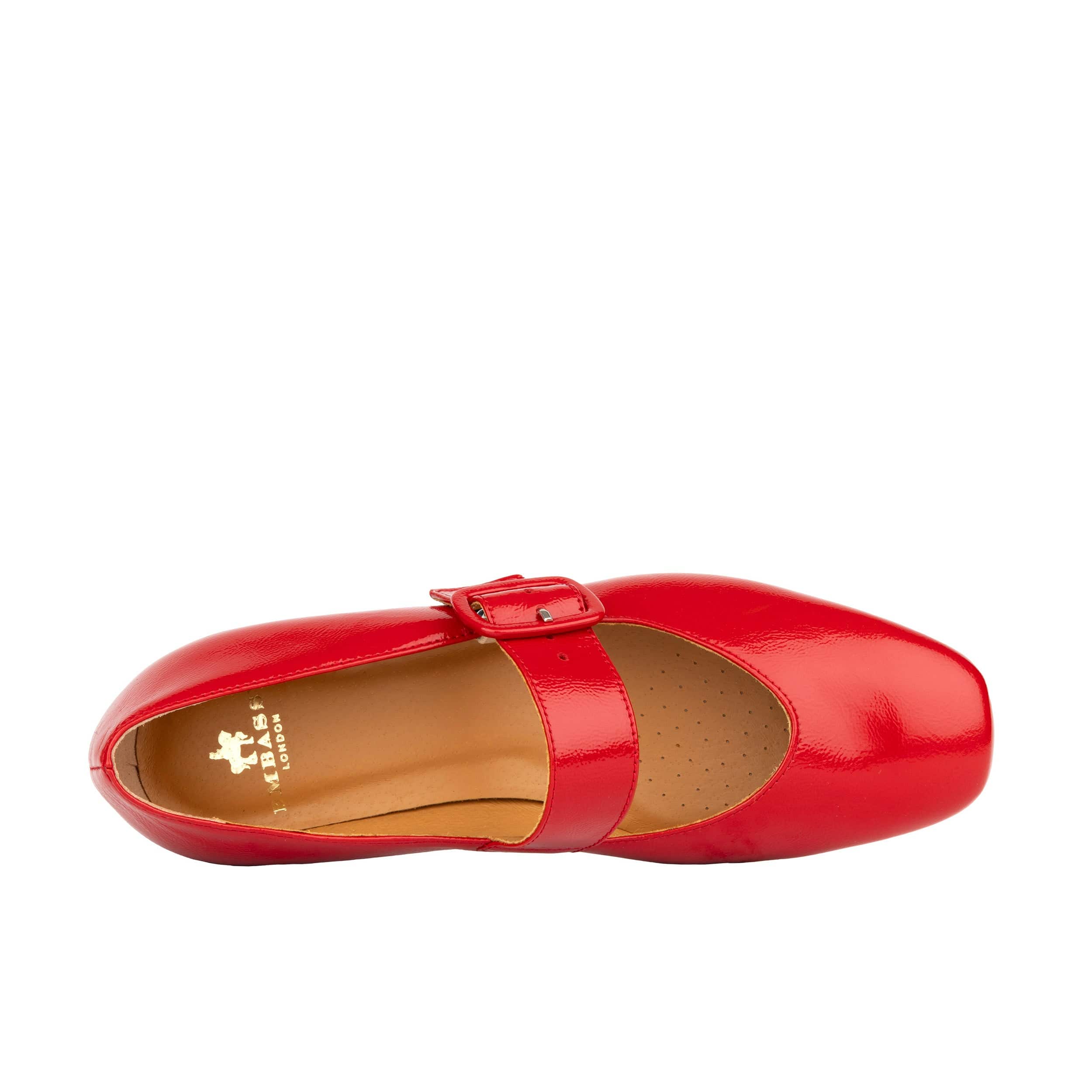 Bliss - Red - Women's block heel square toe patent leather Mary-Jane - Image 7