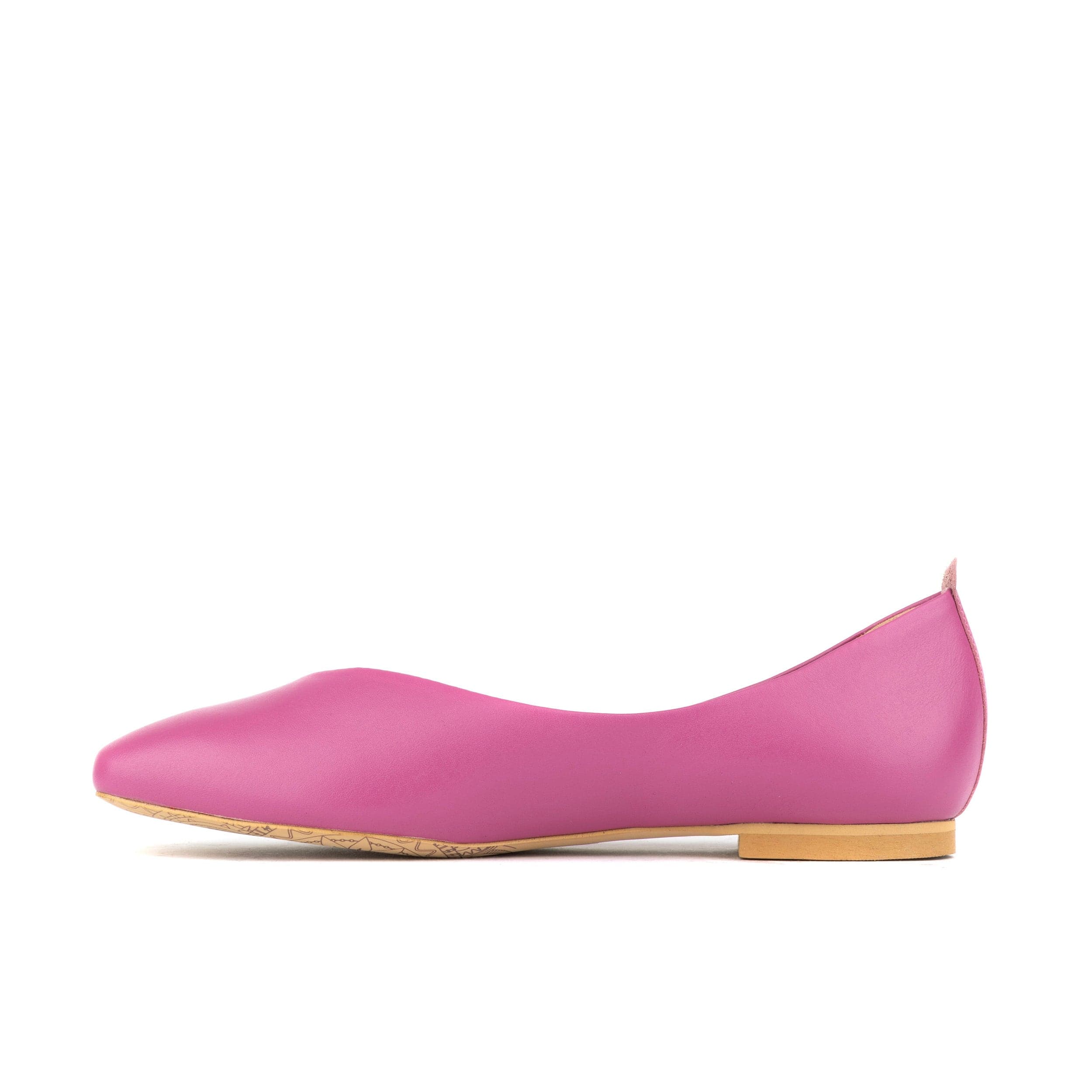 Blythe - Pink - Women's Leather Ballet Pump - Image 3