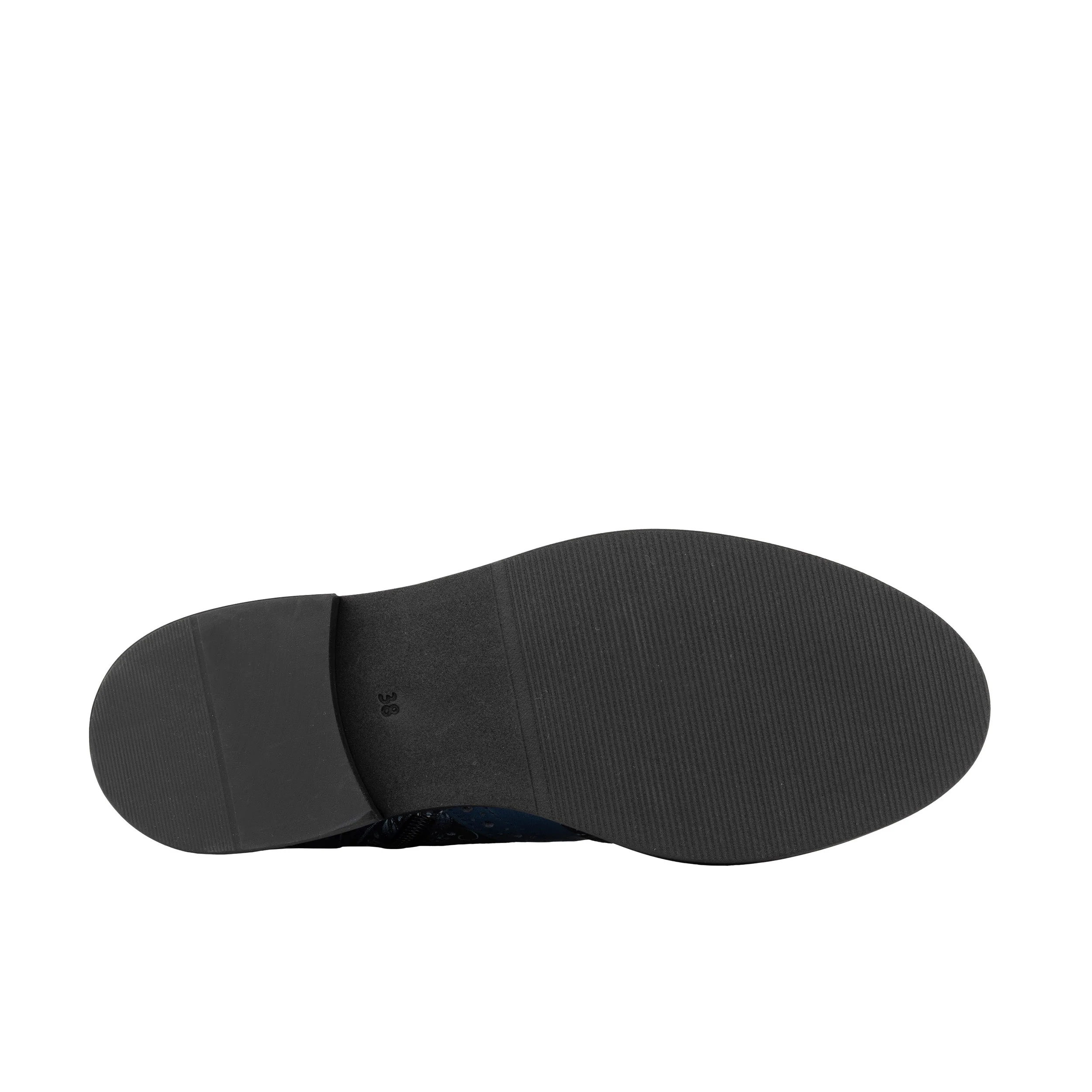 Brick Lane Boots - Blue - Women's leather oxford higher ankle boot with brogue detail - Image 5