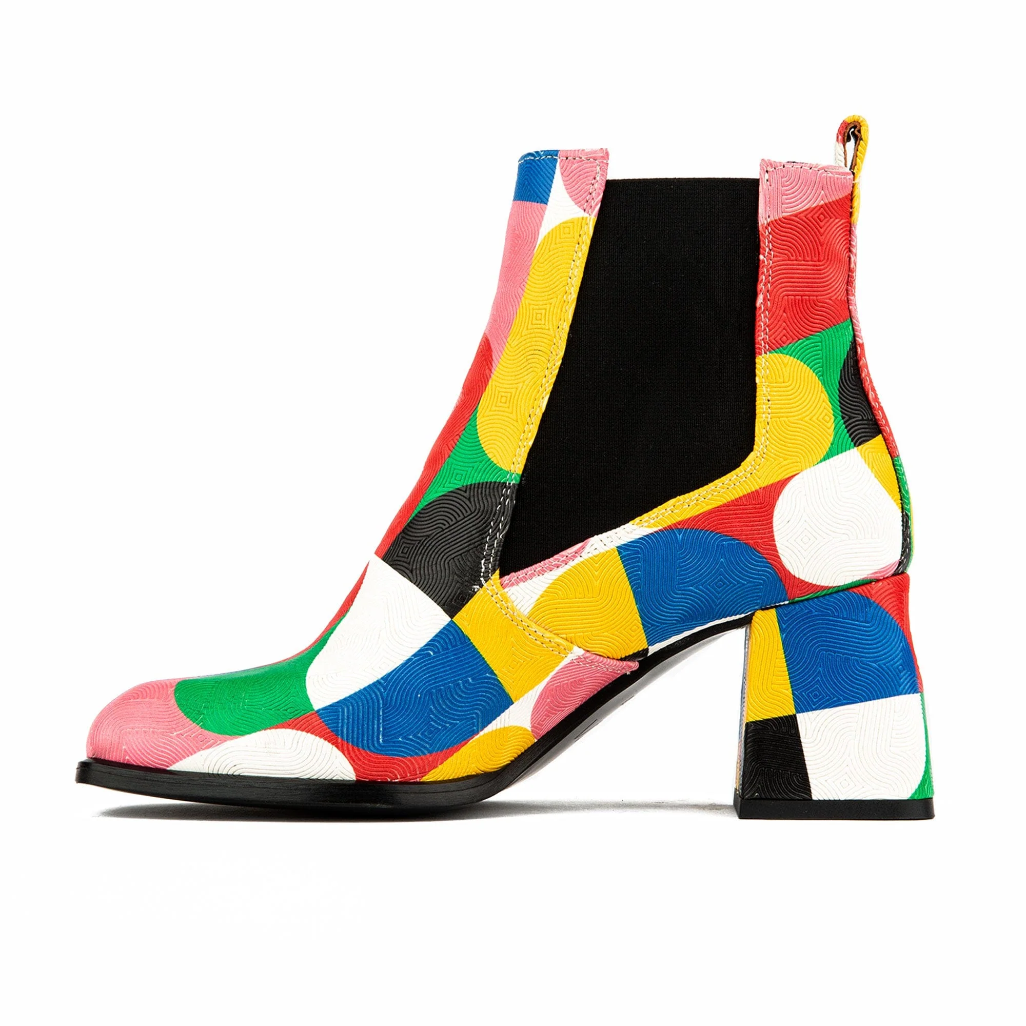 Claudia Mini - Groovy - Women's Italian leather square toe block heel chelsea boot - Image 4