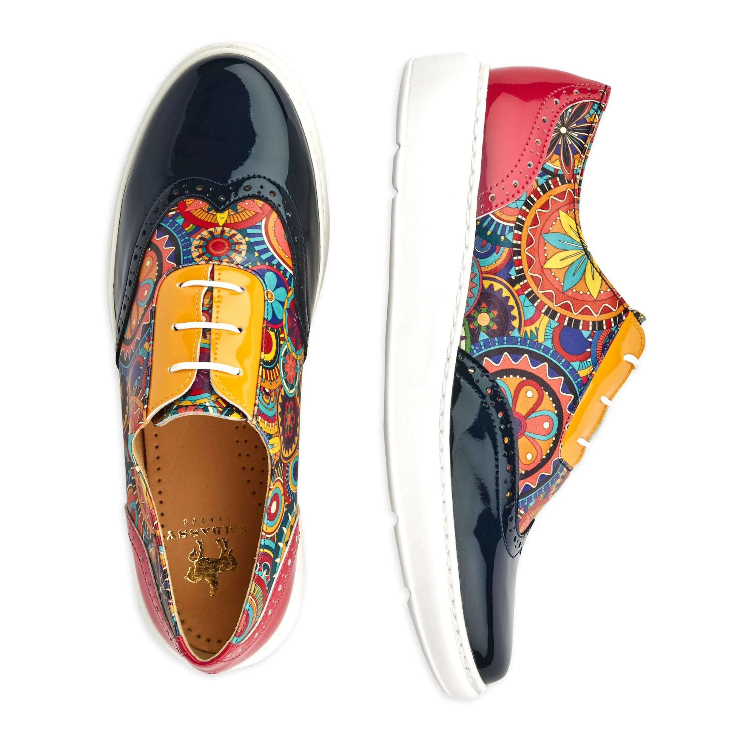 Colorado - Multi Signature - Women's lightweight EVA sole trainer with brogue details - Image 10