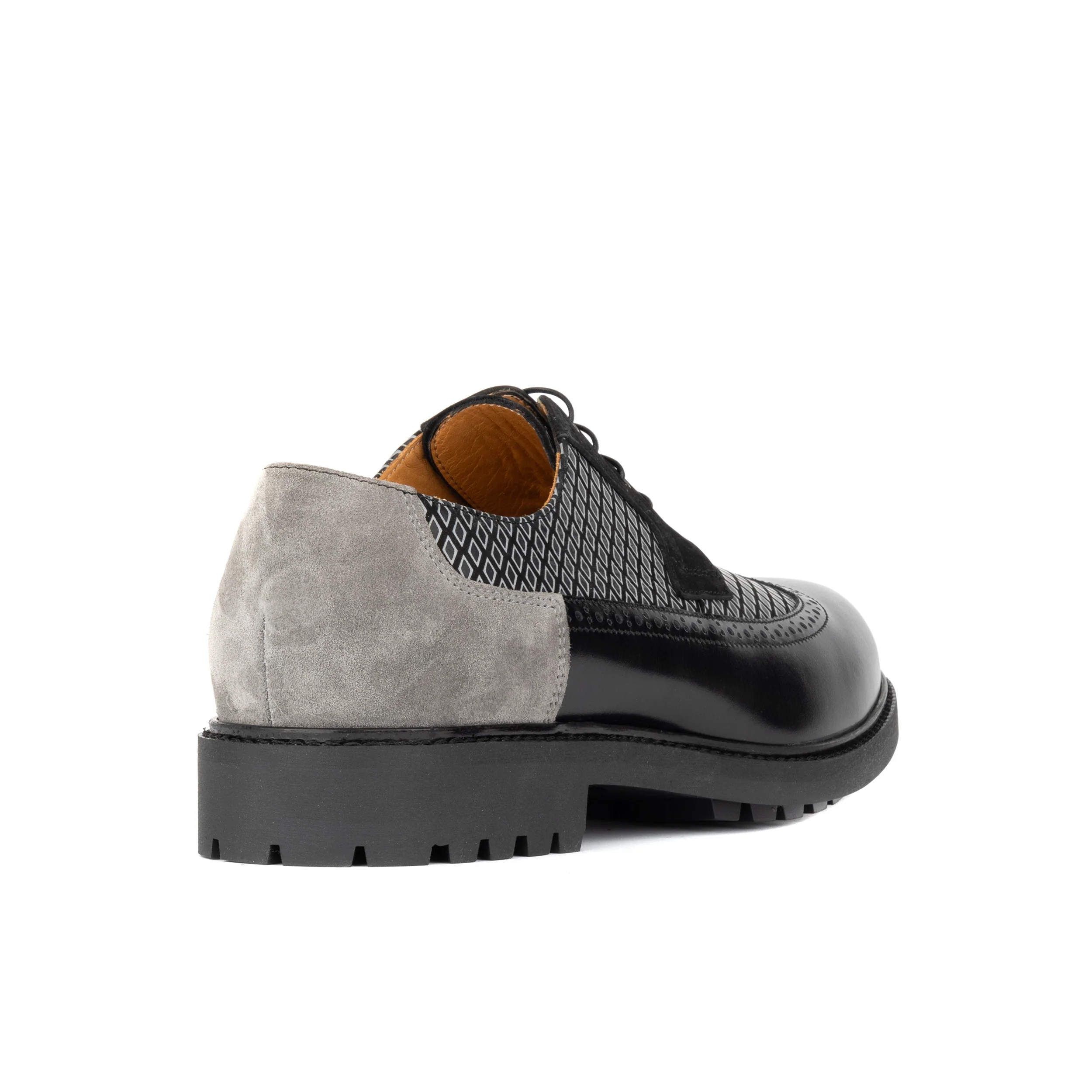 Cyclone - Black Diamonds - Men's chunky sole leather shoe - Image 5