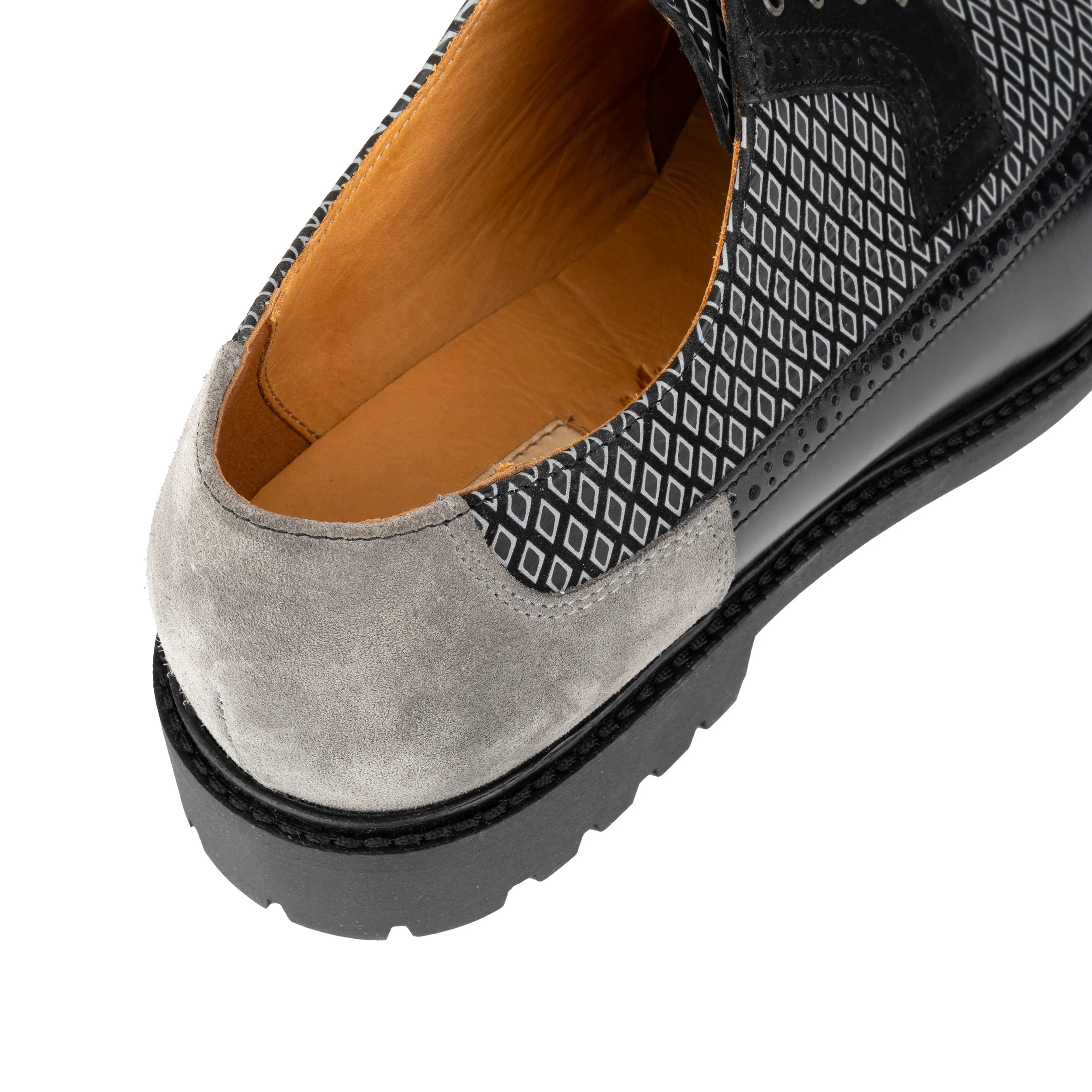 Cyclone - Black Diamonds - Men's chunky sole leather shoe - Image 9