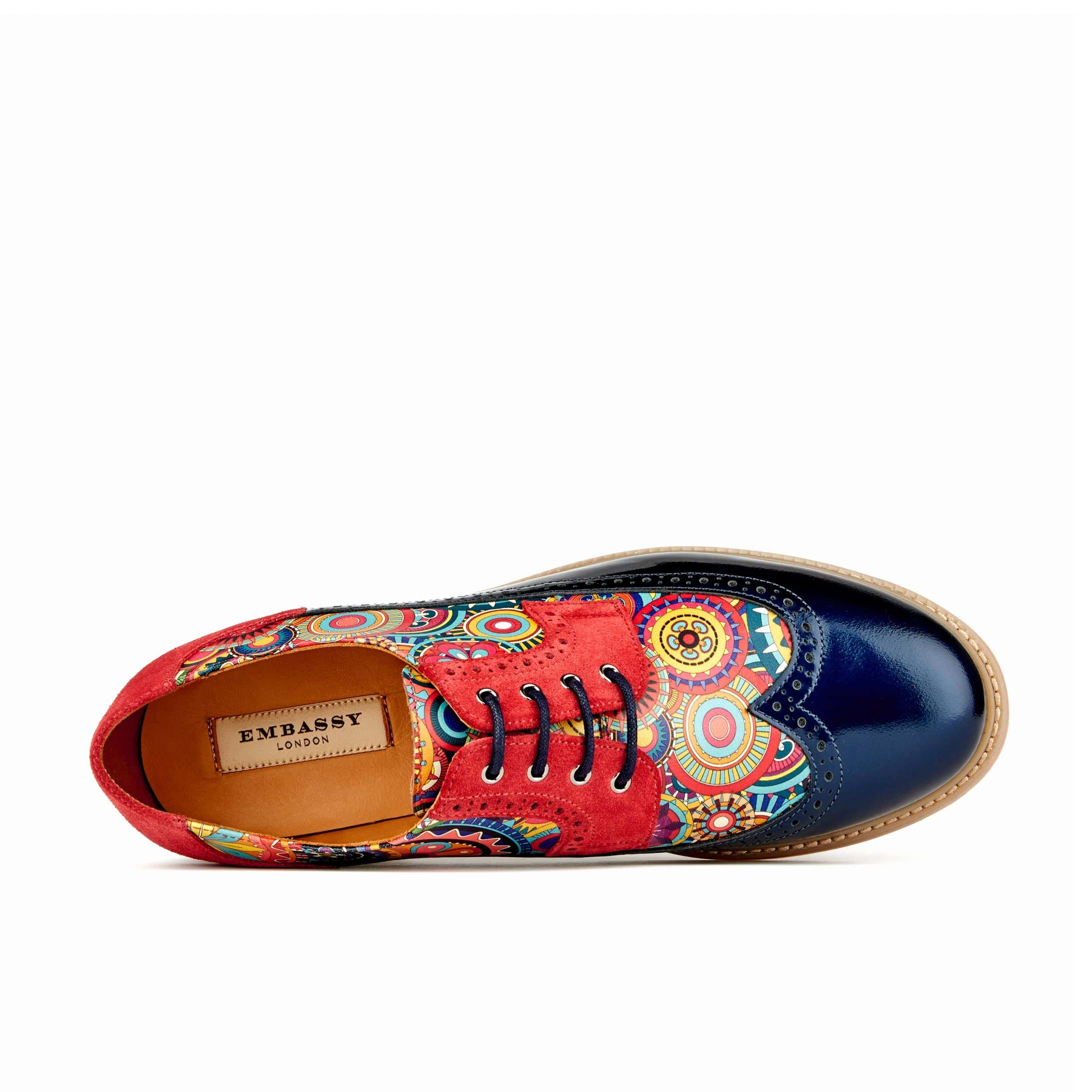 Cyclone - Red Signature - Men's chunky sole leather shoe in multicolour leather - Image 6