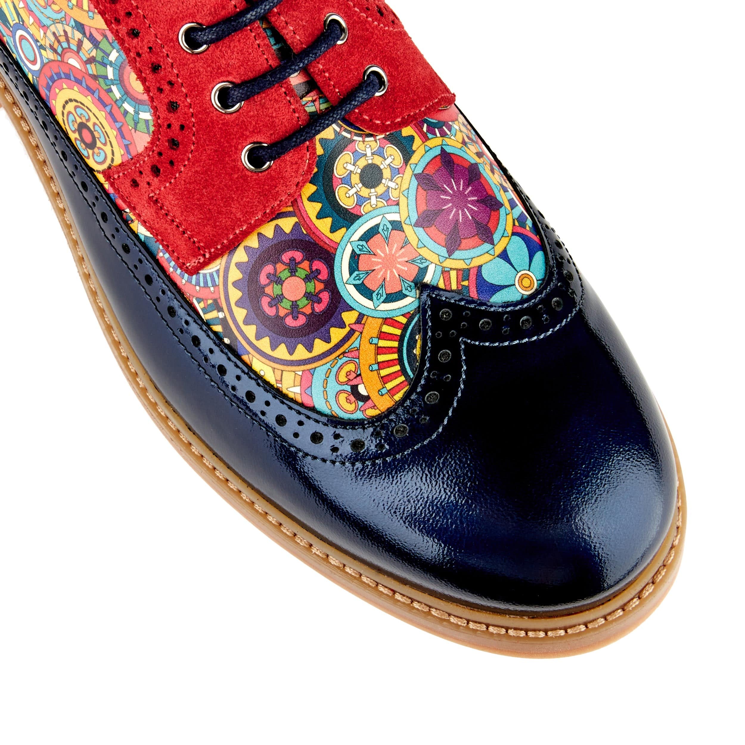 Cyclone - Red Signature - Men's chunky sole leather shoe in multicolour leather - Image 7