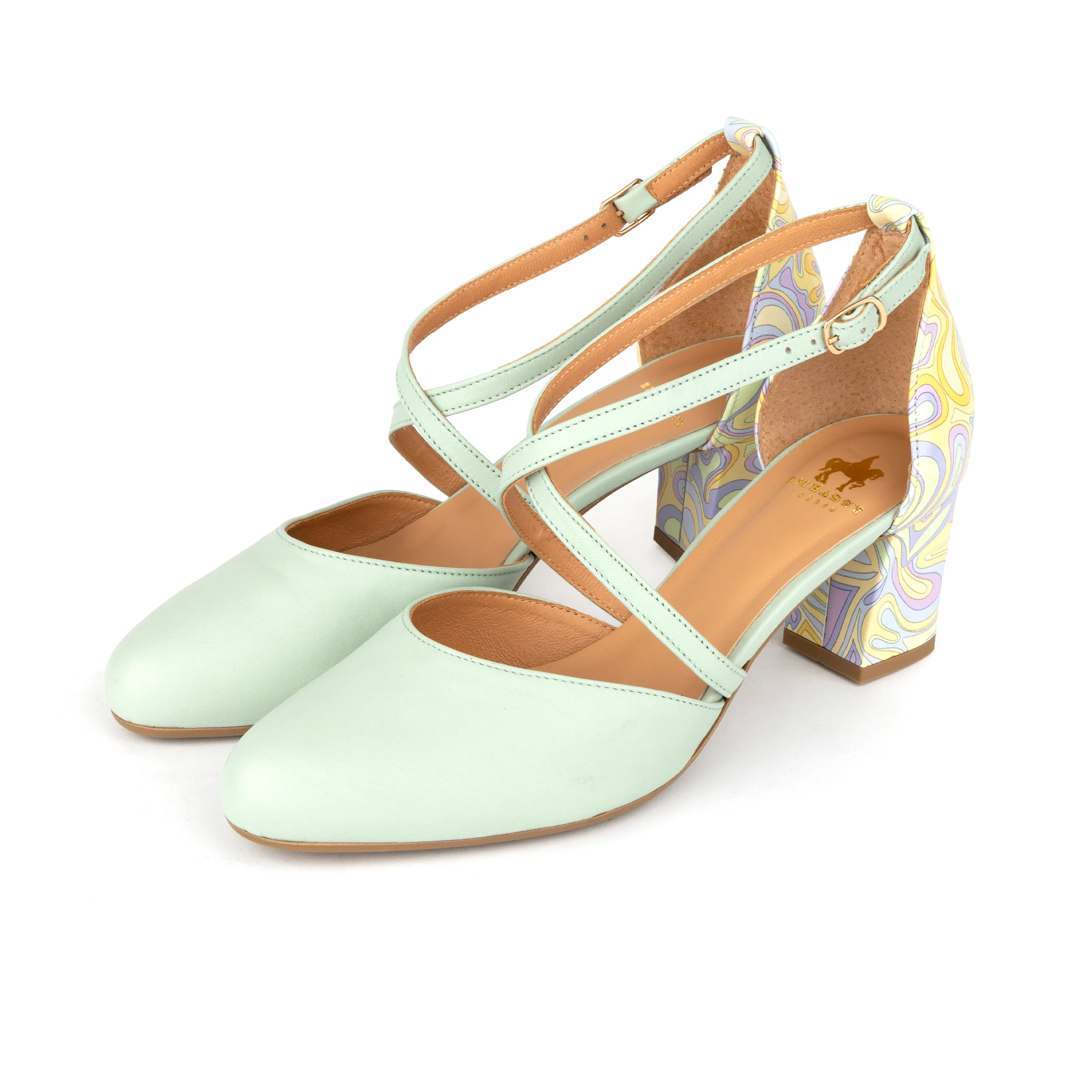 Dannii - Mint & Pastel Multi - Women's Leather Closed-Toe Block Heel - Image 10