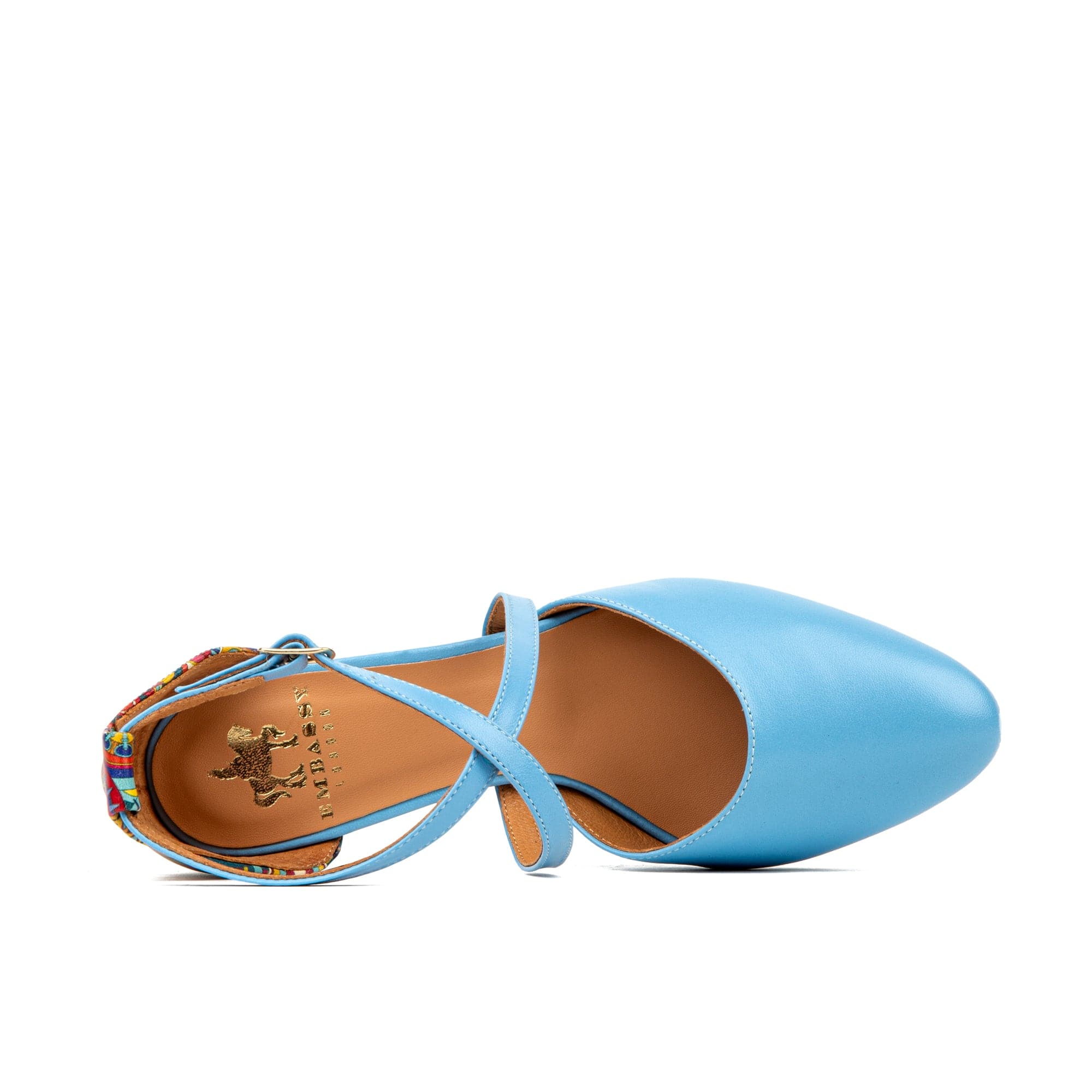 Dannii - Blue Signature - Women's leather closed toe comfortable 2.4 inch heel sandal - Image 5