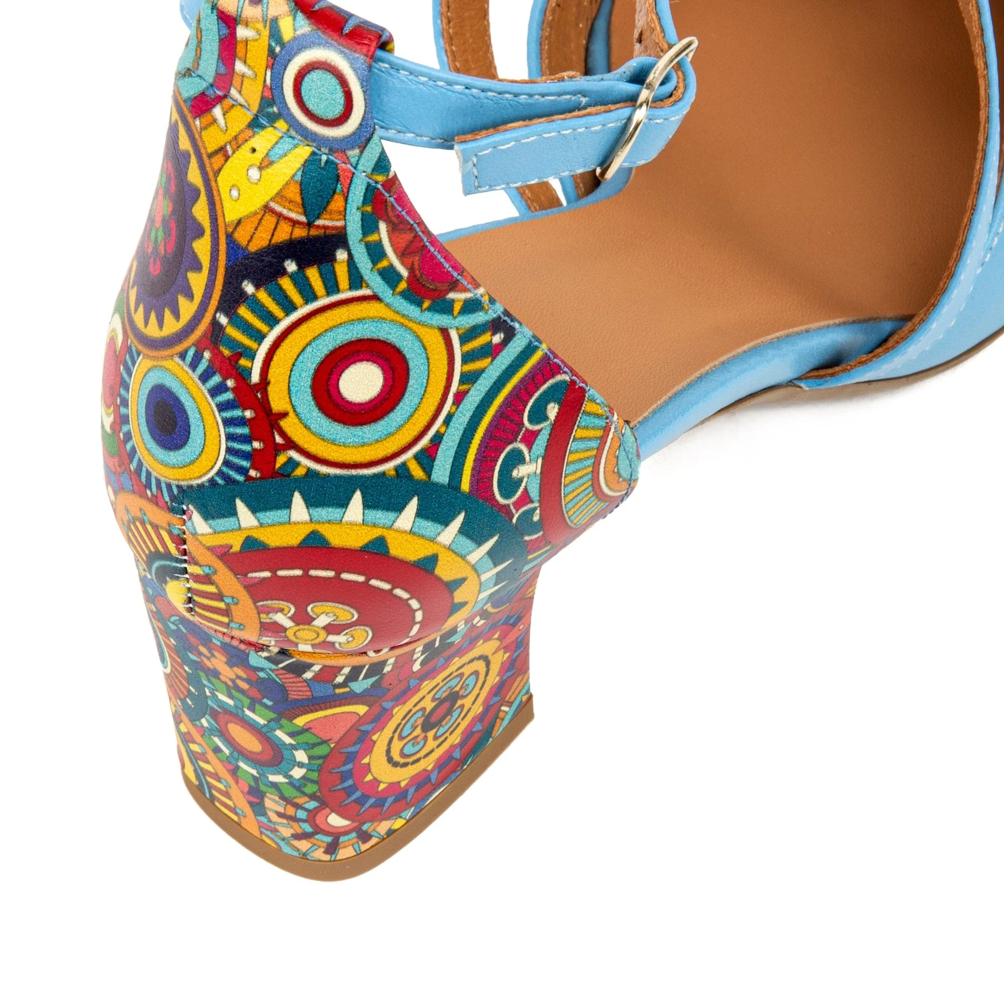 Dannii - Blue Signature - Women's leather closed toe comfortable 2.4 inch heel sandal - Image 7