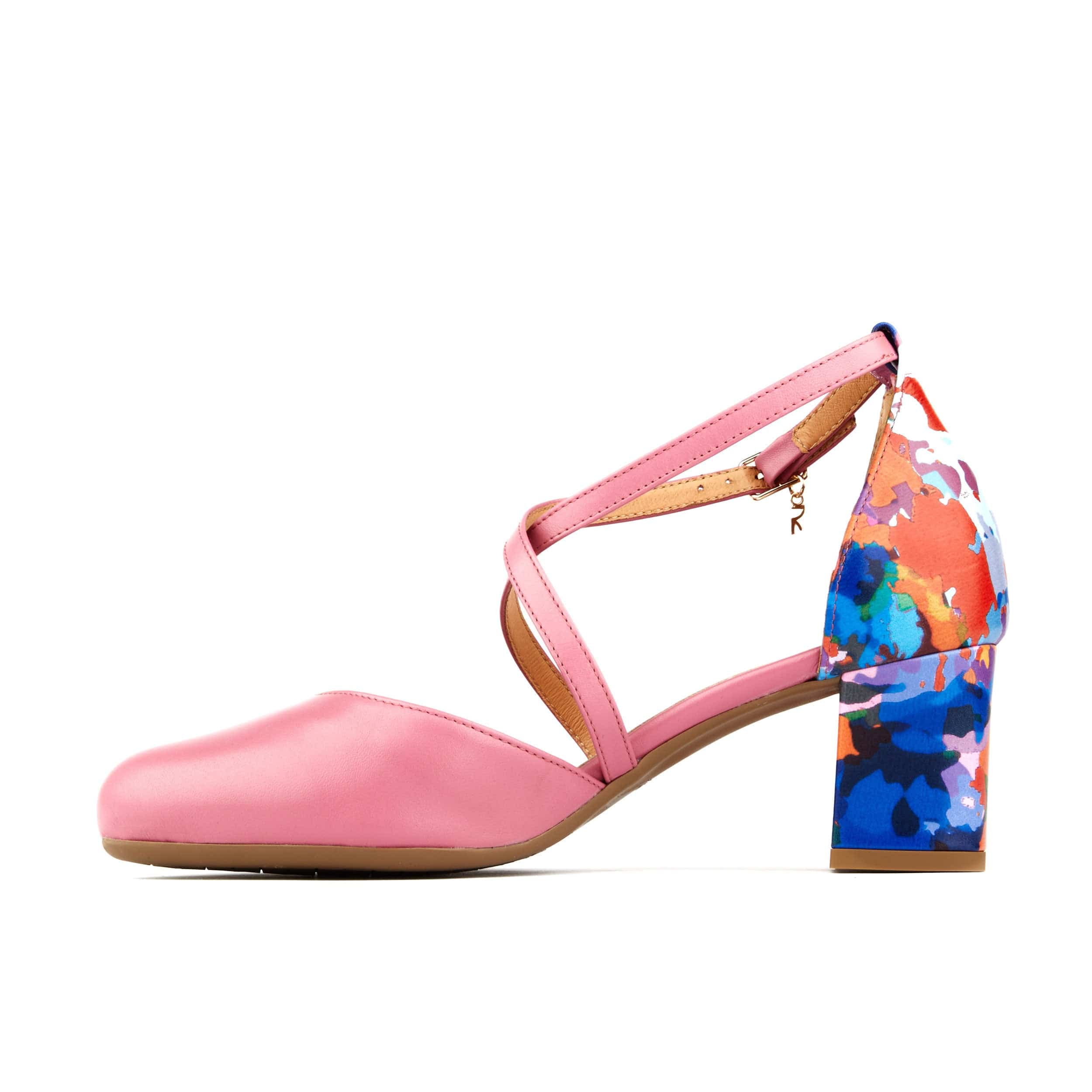 Dannii - Summer Colours - Women's pink leather closed toe comfortable 2.4 inch heel - Image 3