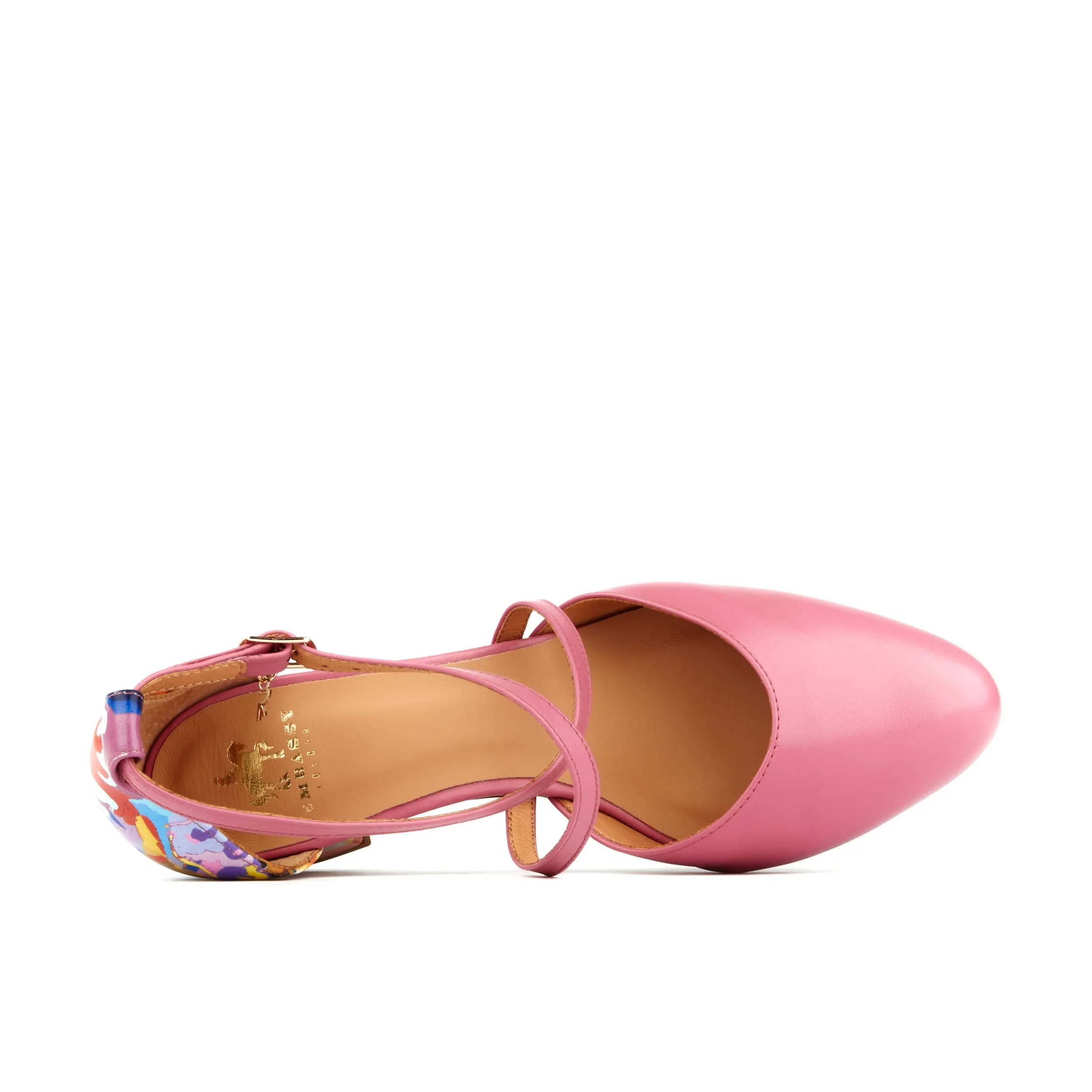 Dannii - Summer Colours - Women's pink leather closed toe comfortable 2.4 inch heel - Image 6