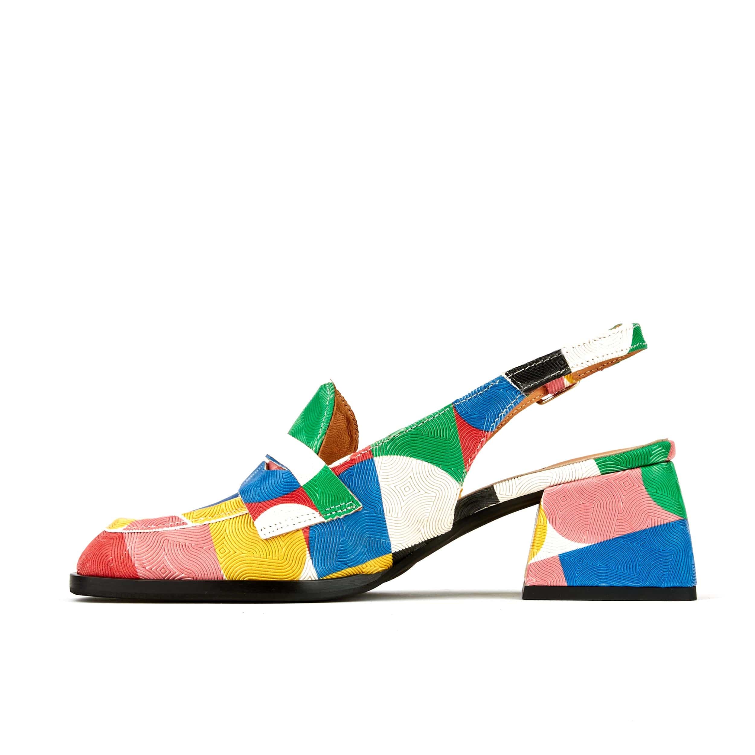 Diana - Groovy - Women's block heel slingback leather pump - Image 4