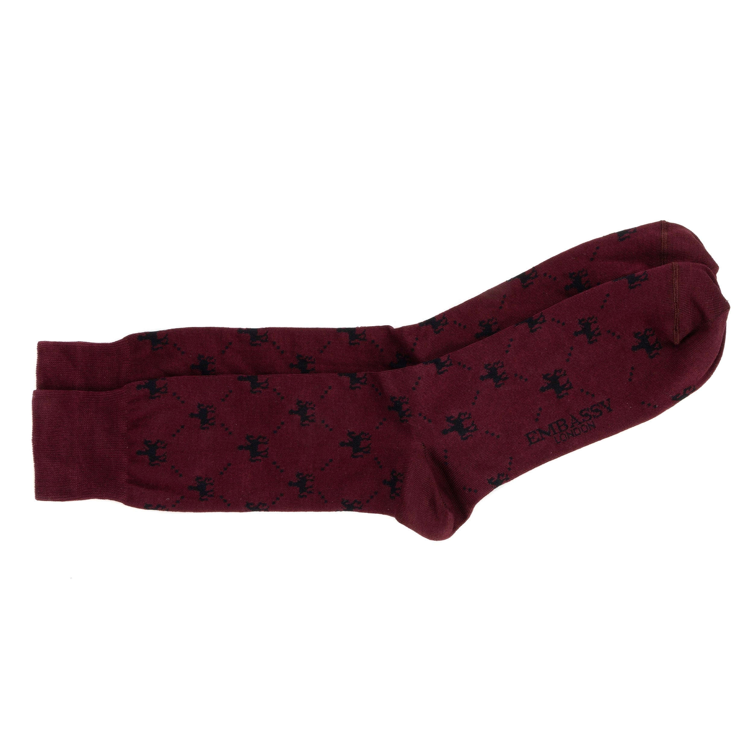 Footsie - Bordeaux - Women's cotton crew socks UK 3 to 7 in burgundy - Image 3