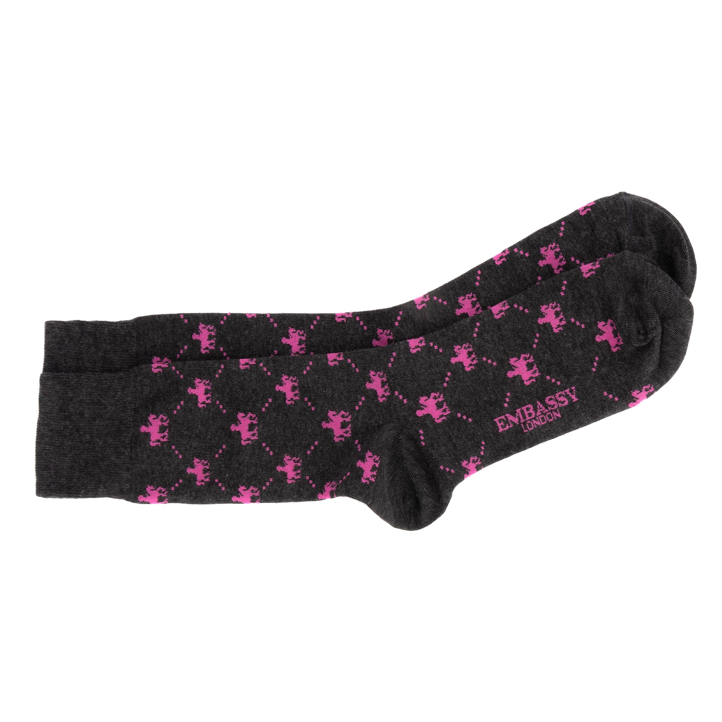 Footsie - Dark Grey - Men's cotton crew socks size UK 6 to 12 in grey - Image 3