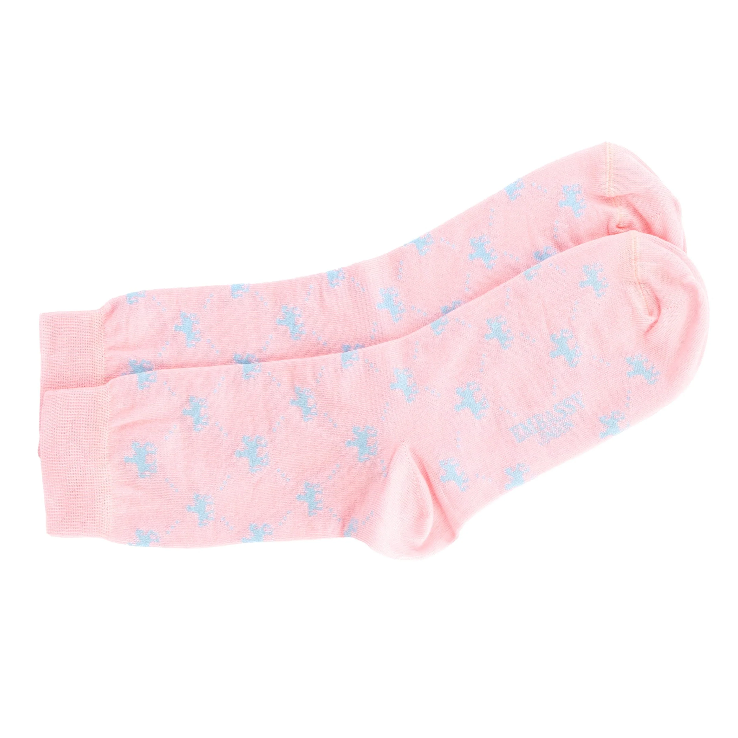 Footsie - Pink - Men's cotton crew socks size UK 6 to 12 in light pink - Image 3