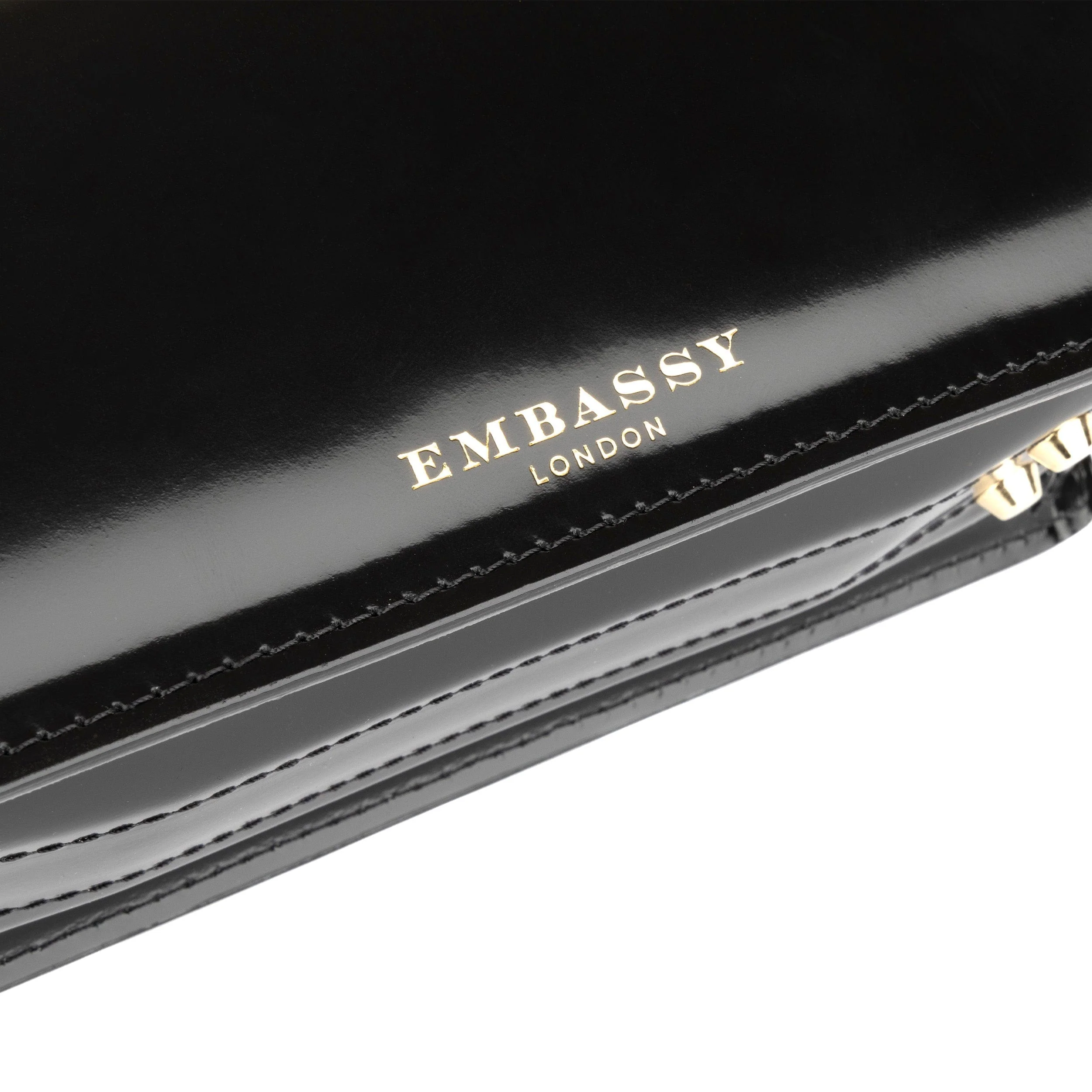 Gazelle - Black - Women’s patent leather top handle & crossbody bag - Image 6