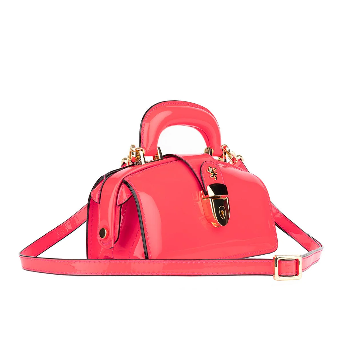 Gazelle Mini - Hot Pink - Women’s mini leather top handle & crossbody bag - Image 3