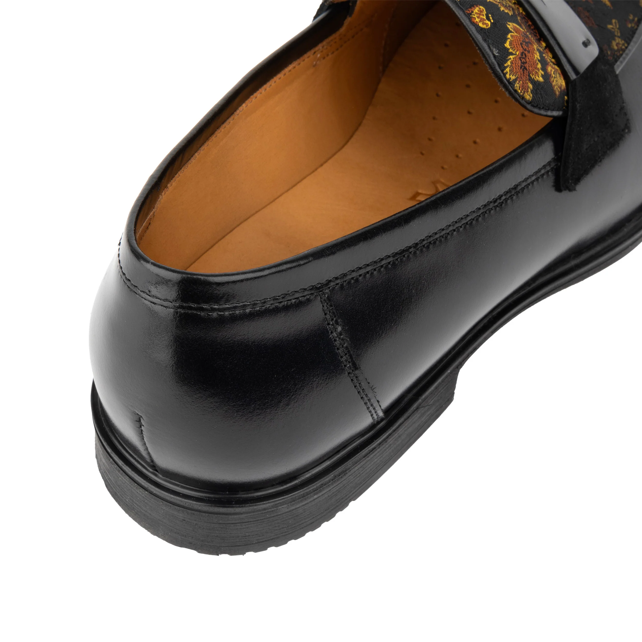Gosselin - Black & Yellow Flowers - Men's leather loafer with jaquard details - Image 8
