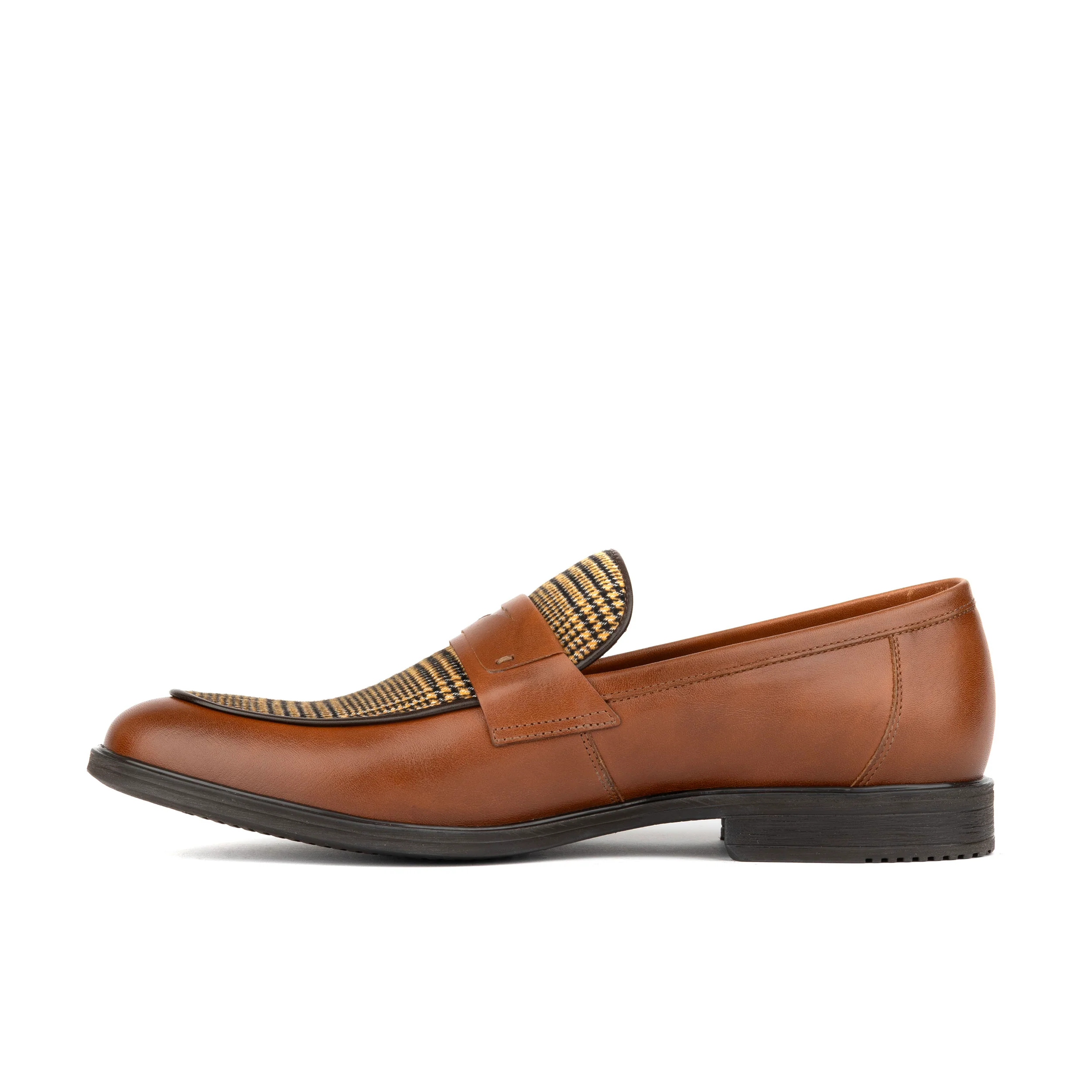 Gosselin - Brown & Brown Check - Men's Leather Loafer - Image 3