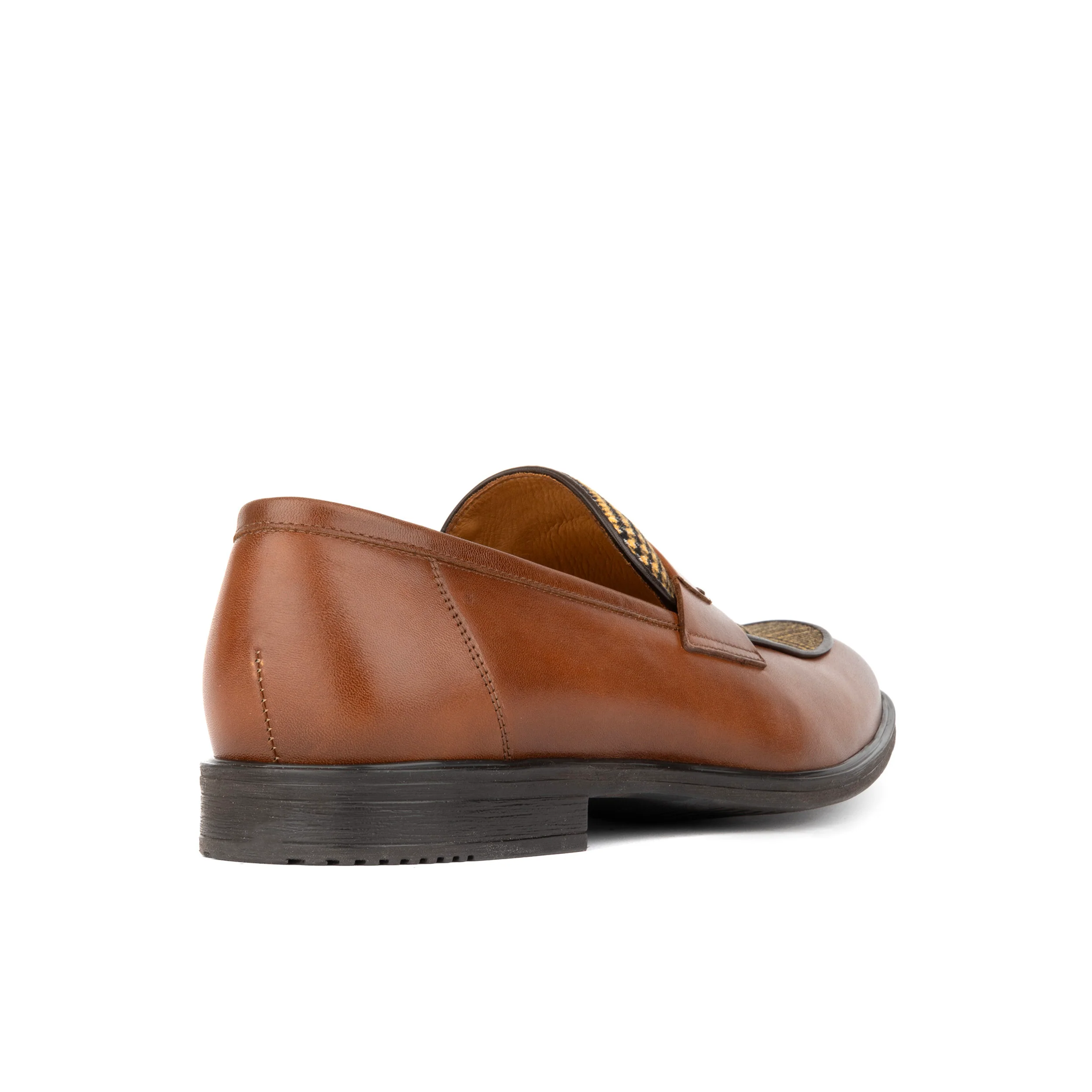 Gosselin - Brown & Brown Check - Men's Leather Loafer - Image 4