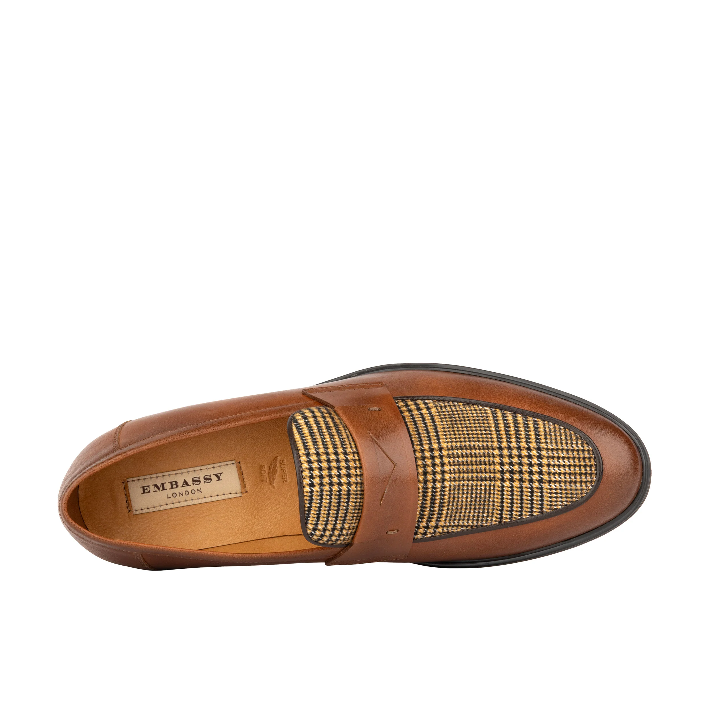 Gosselin - Brown & Brown Check - Men's Leather Loafer - Image 6