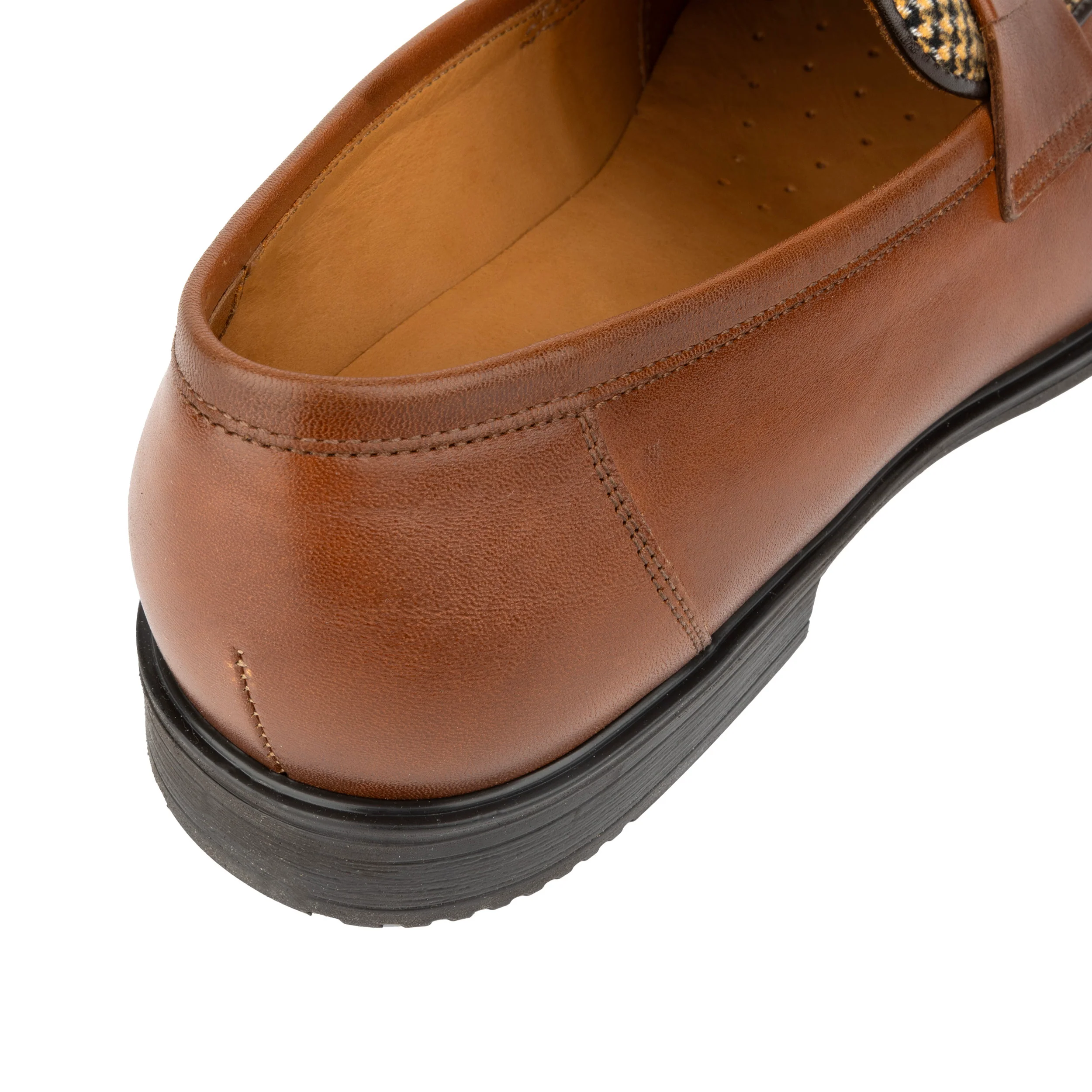 Gosselin - Brown & Brown Check - Men's Leather Loafer - Image 8