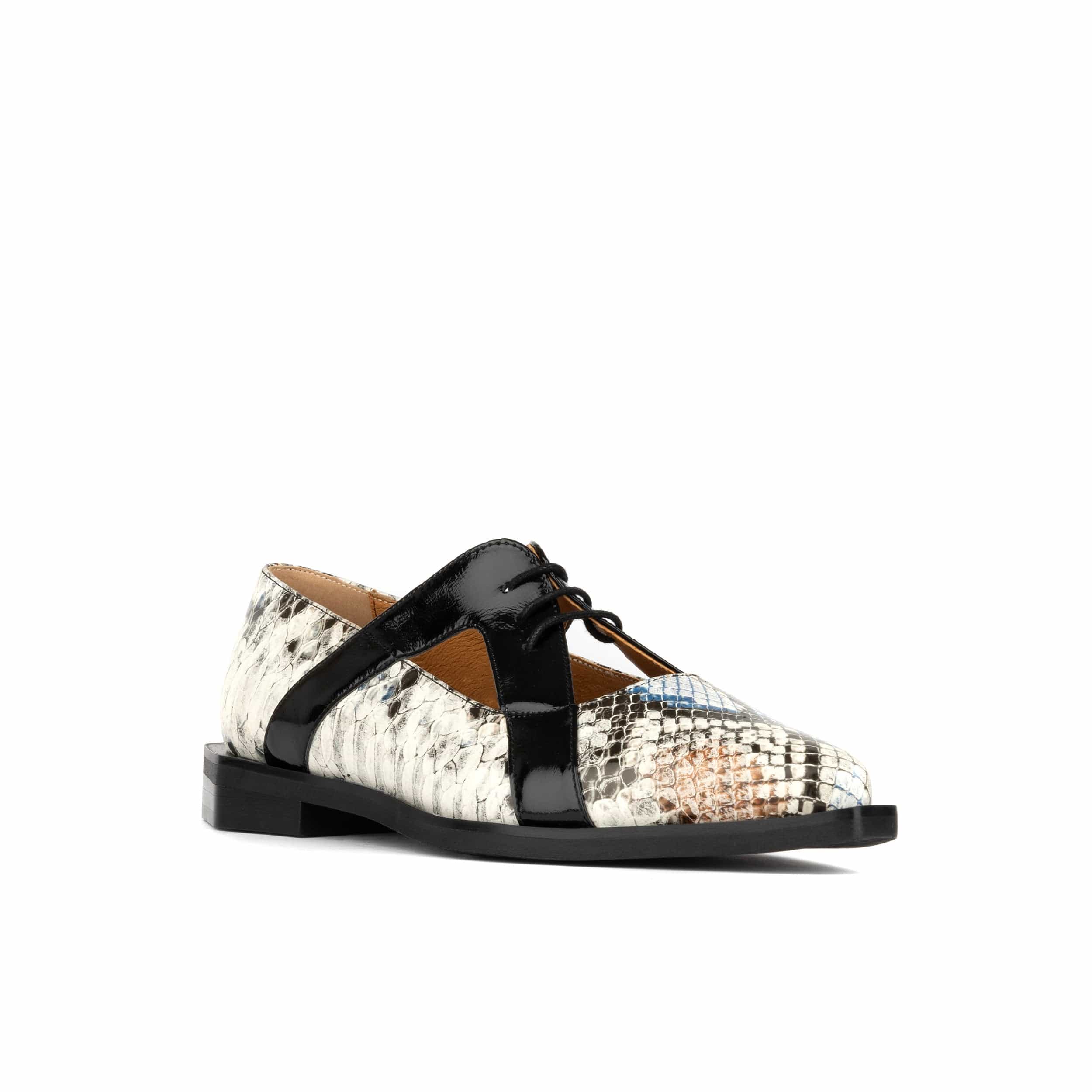 Harlowe - Multi - Women's cutout leather lace up shoe - Image 3