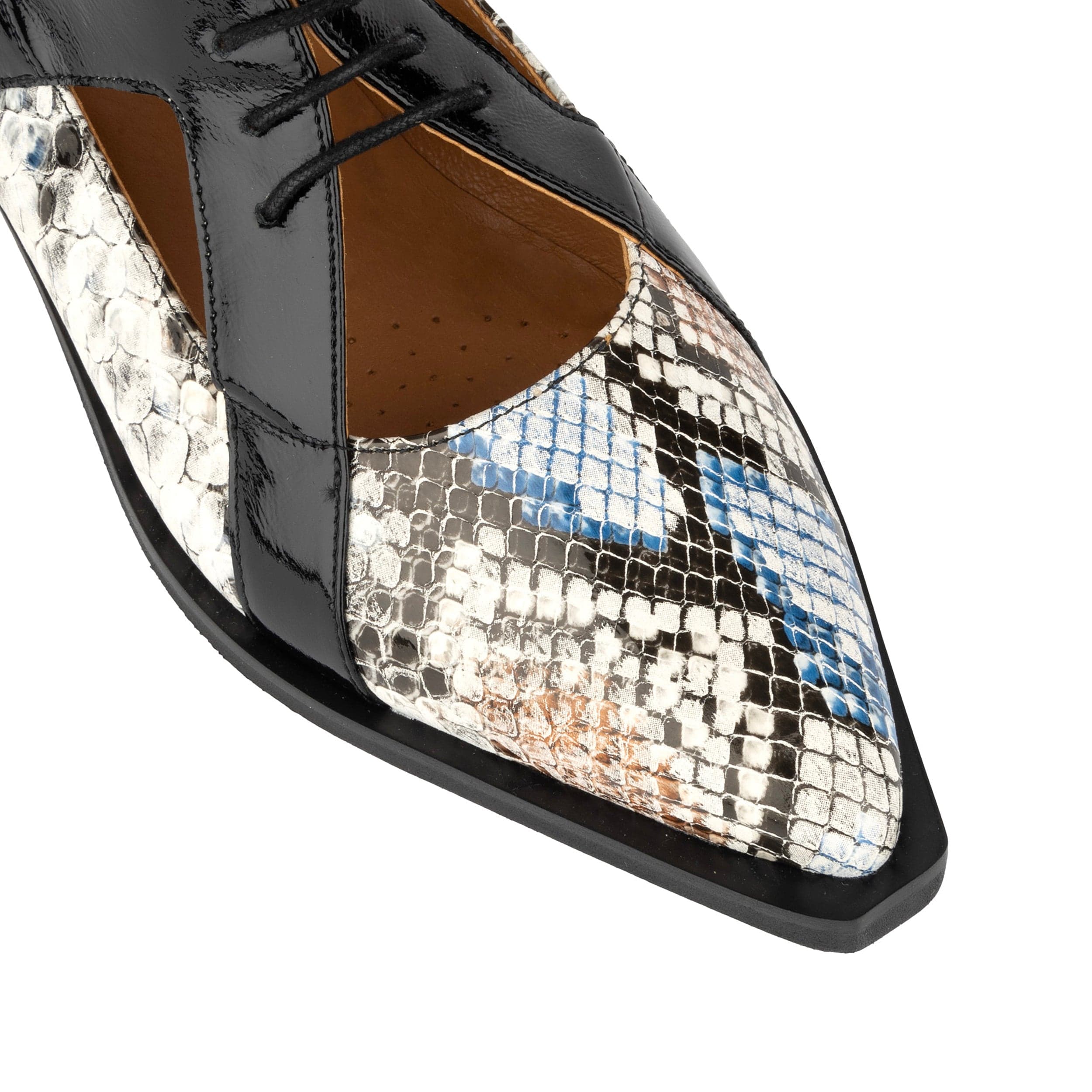 Harlowe - Multi - Women's cutout leather lace up shoe - Image 8