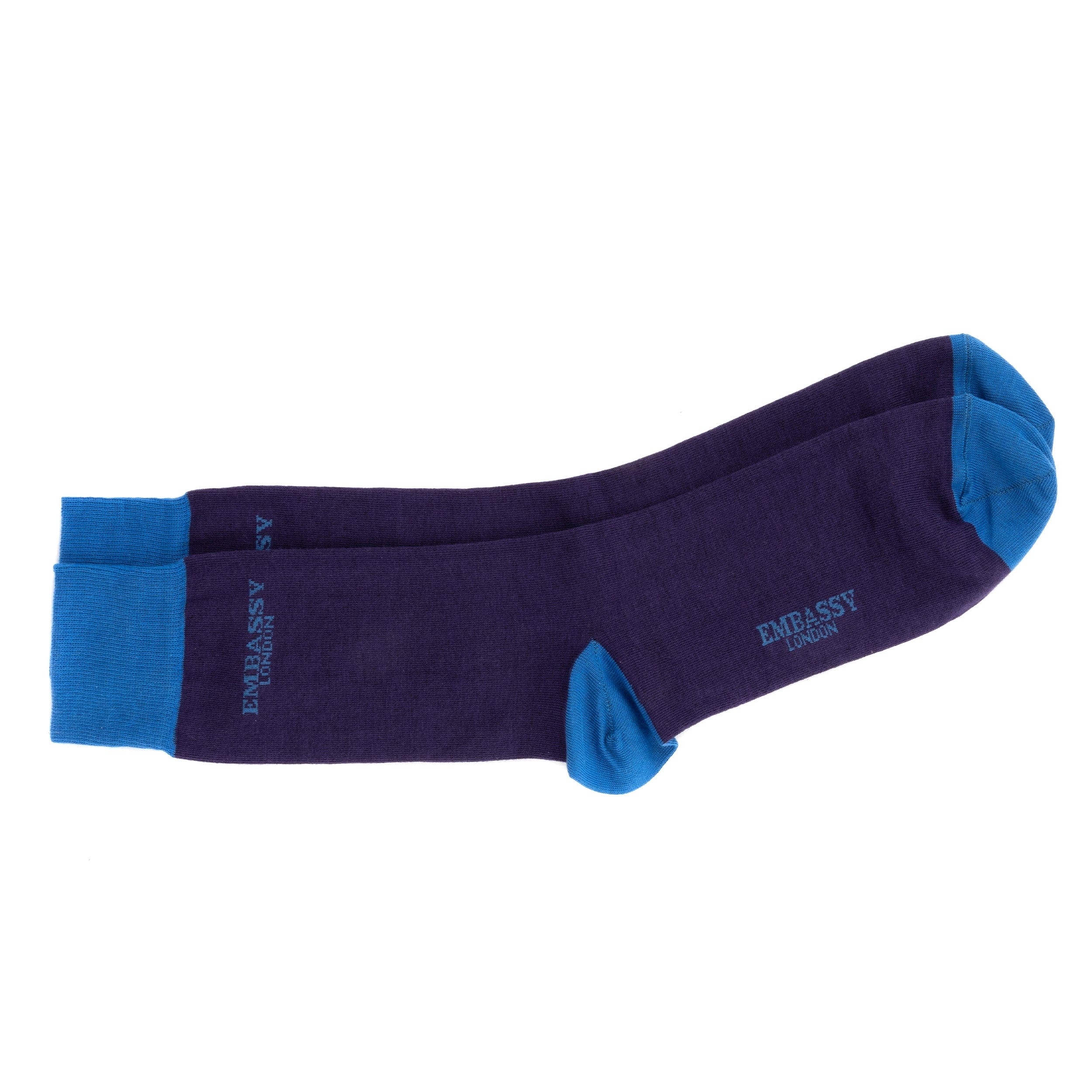 Heel Hero - Blue Blue - Women's cotton crew socks UK 3 to 7 in blue - Image 3