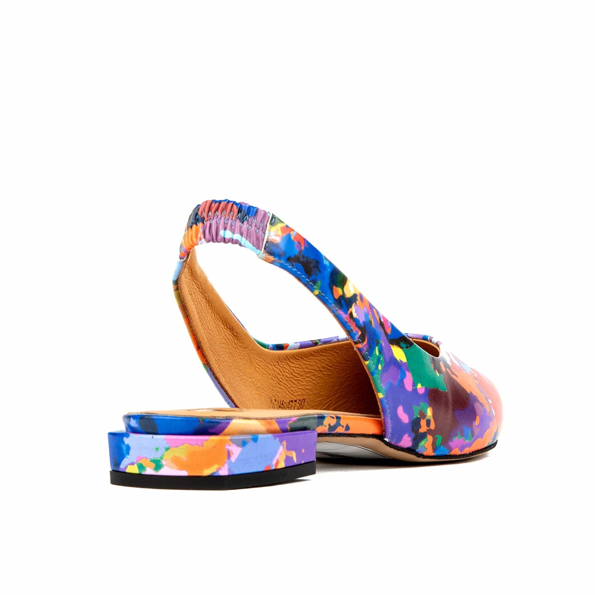 Holly - Summer Colours -Women's pointed toe printed leather slingbacks - Image 5