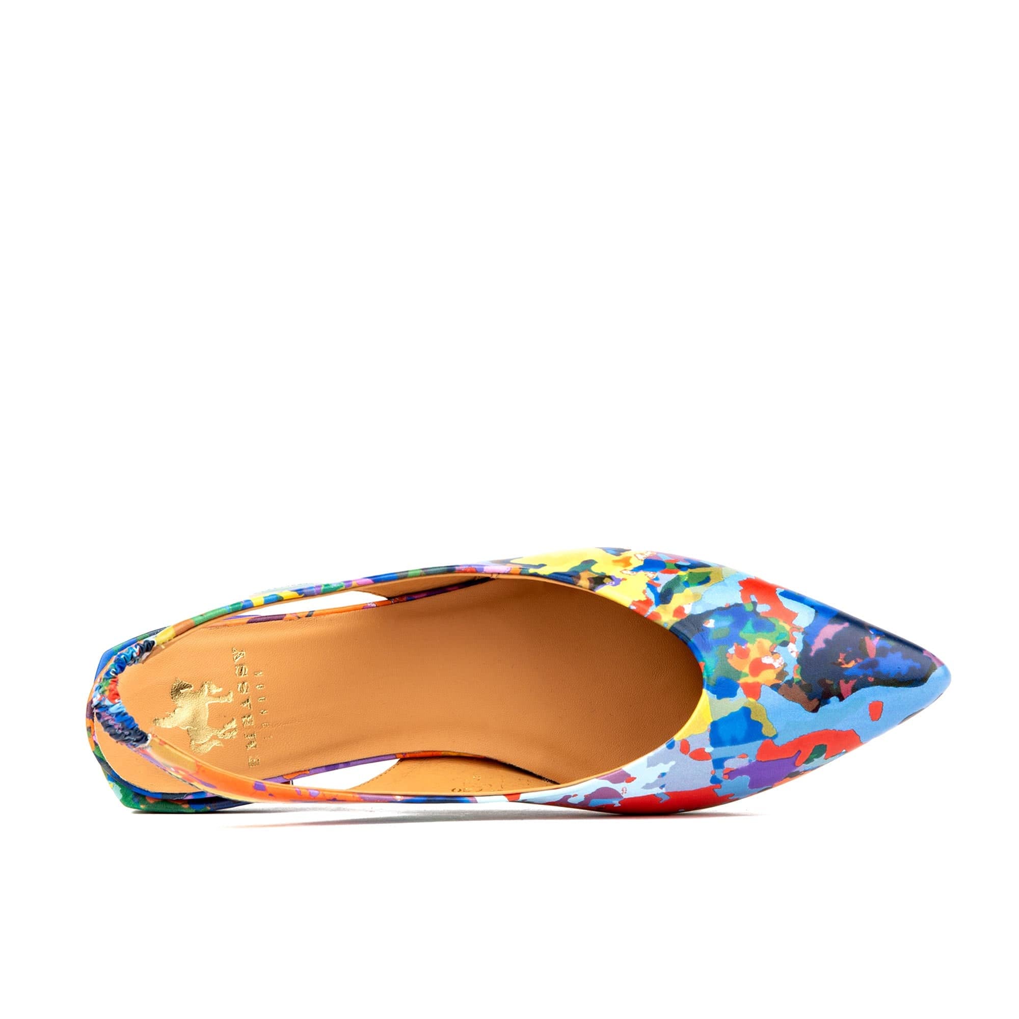 Holly - Summer Colours -Women's pointed toe printed leather slingbacks - Image 6