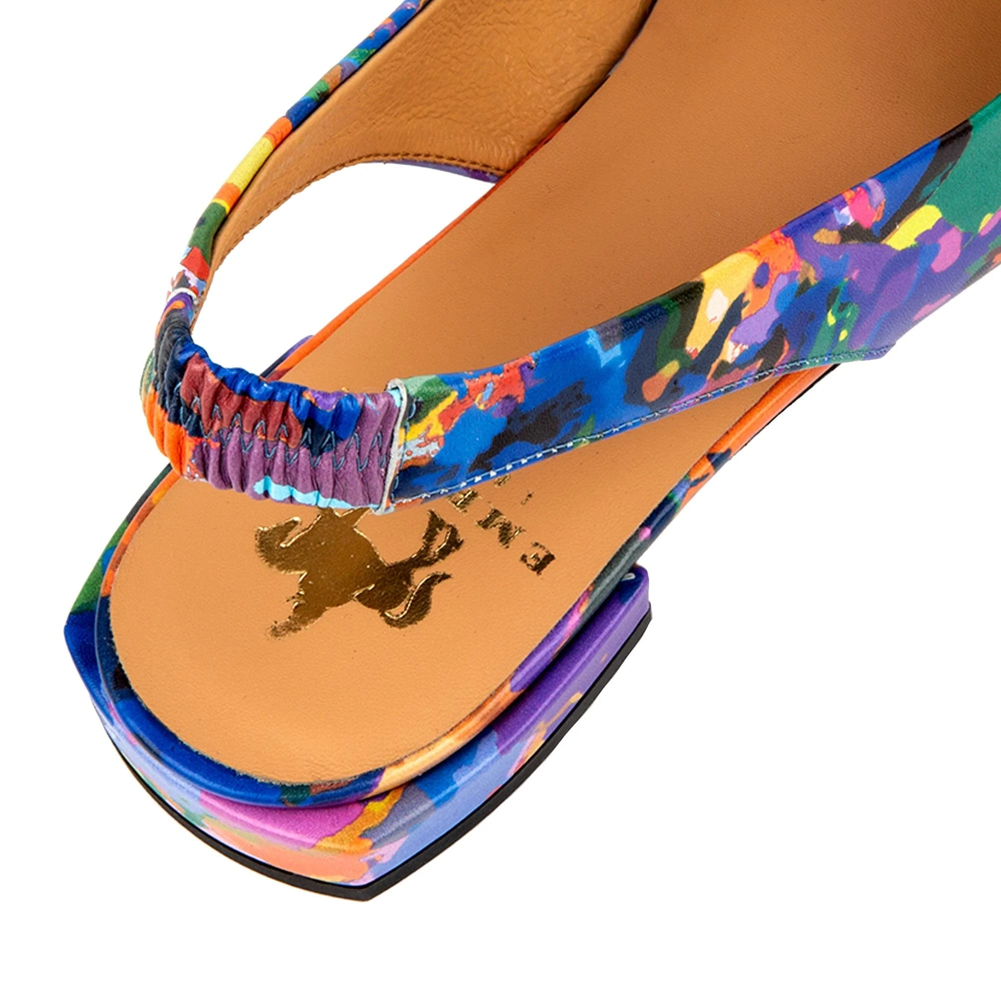 Holly - Summer Colours -Women's pointed toe printed leather slingbacks - Image 9