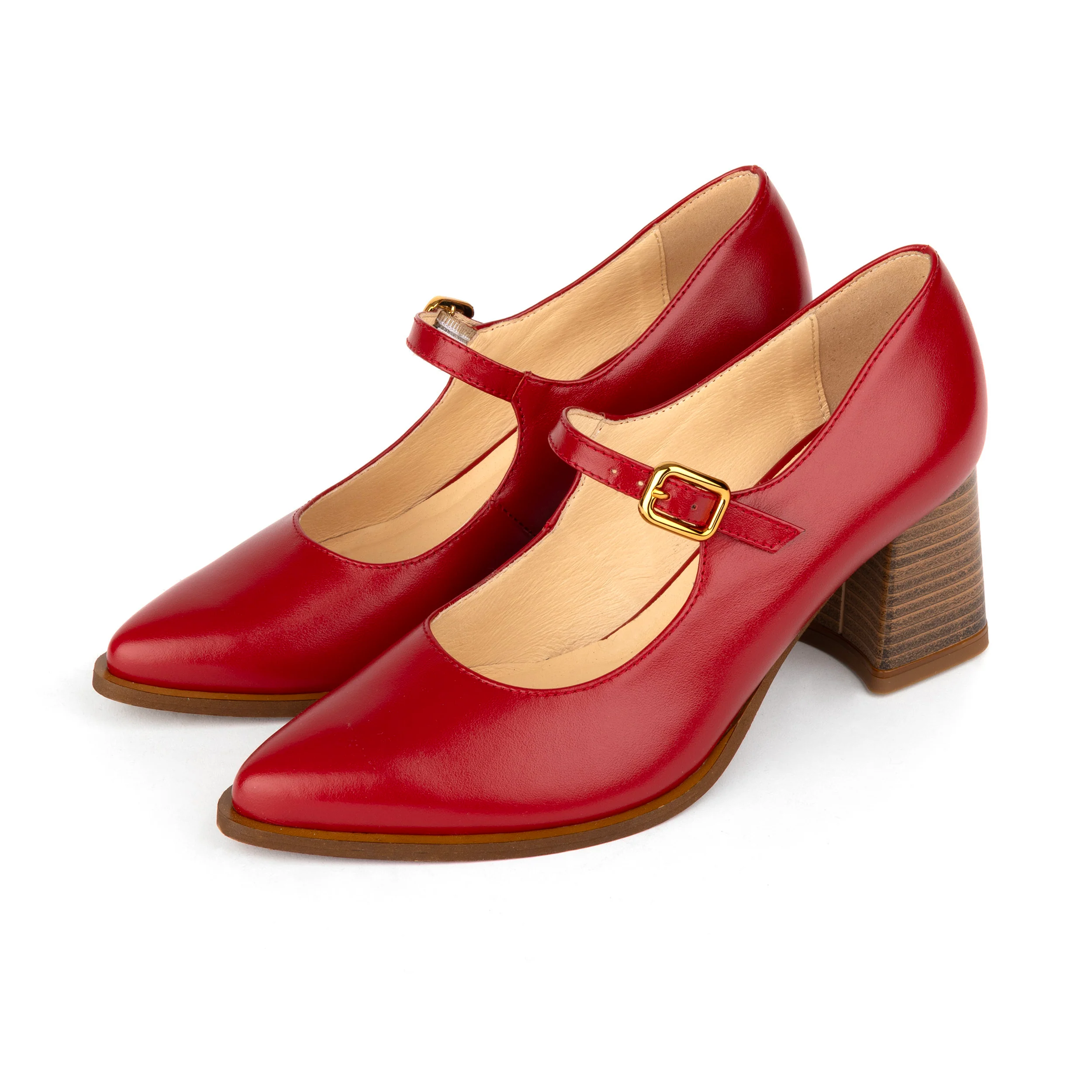 Hyde - Red - Women's Leather Mary Jane Pump - Image 10