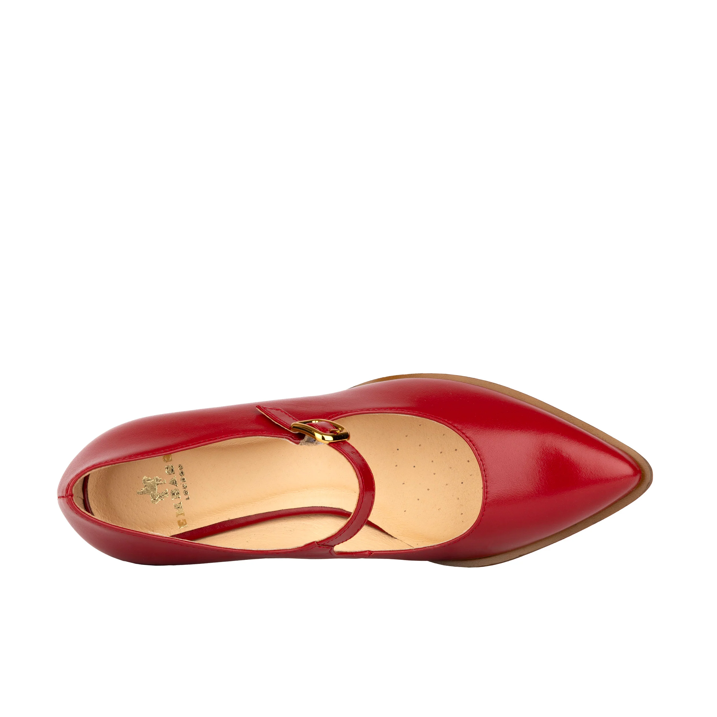 Hyde - Red - Women's Leather Mary Jane Pump - Image 7