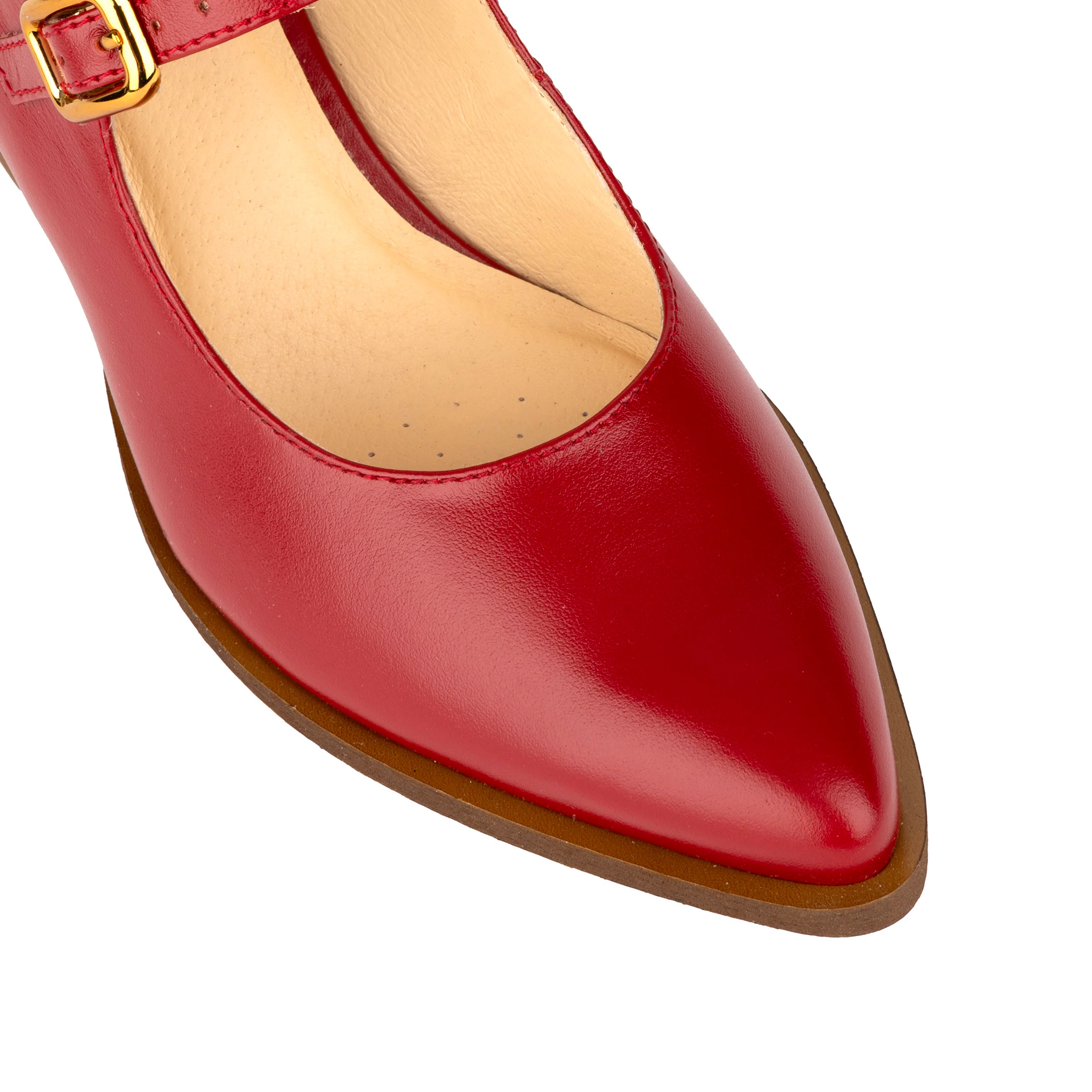 Hyde - Red - Women's Leather Mary Jane Pump - Image 8