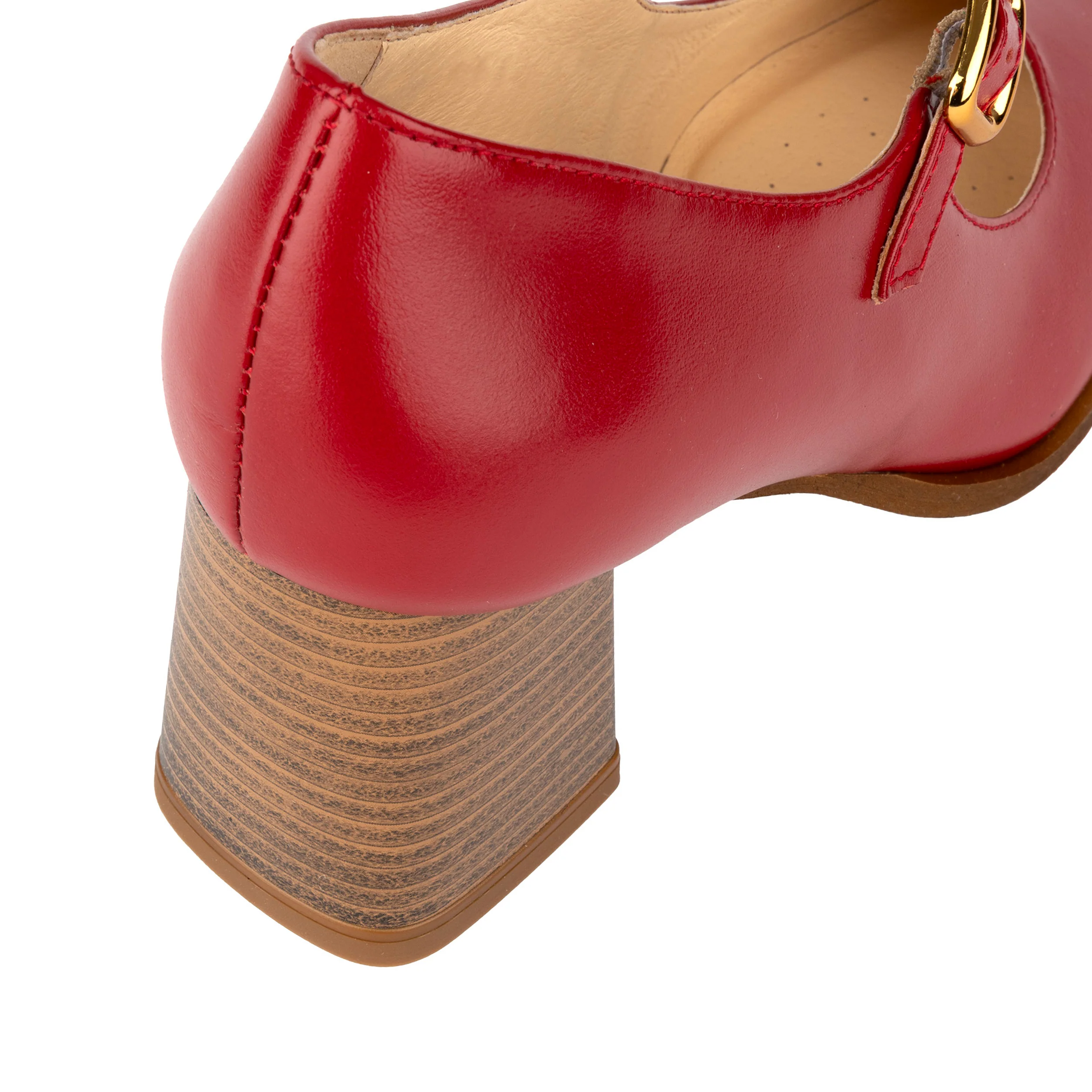 Hyde - Red - Women's Leather Mary Jane Pump - Image 9