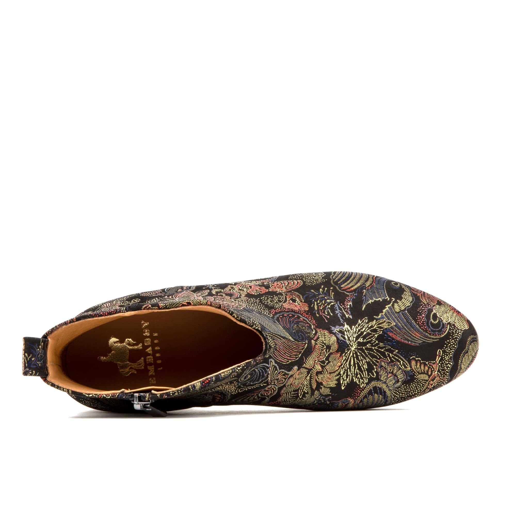 Iris - Black Multi - Women's leather side zip ankle boot with soft insoles - Image 6