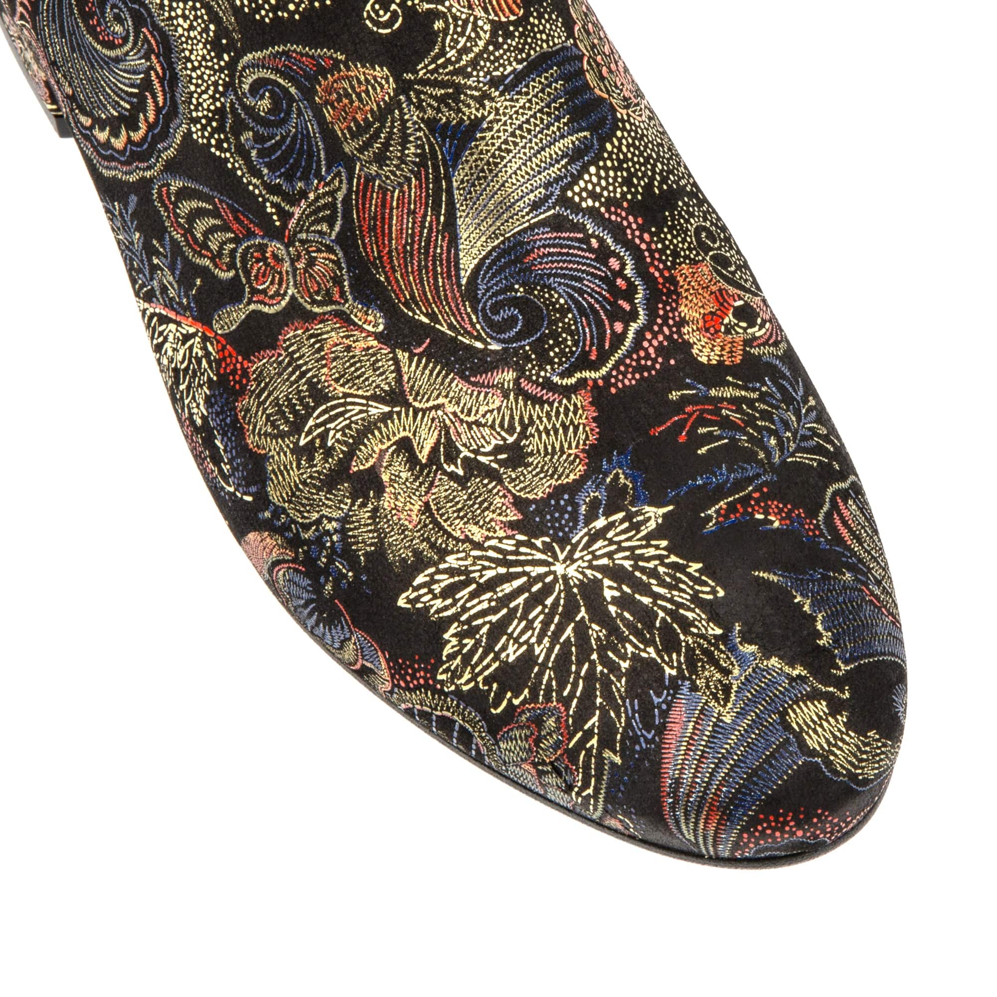 Iris - Black Multi - Women's leather side zip ankle boot with soft insoles - Image 7