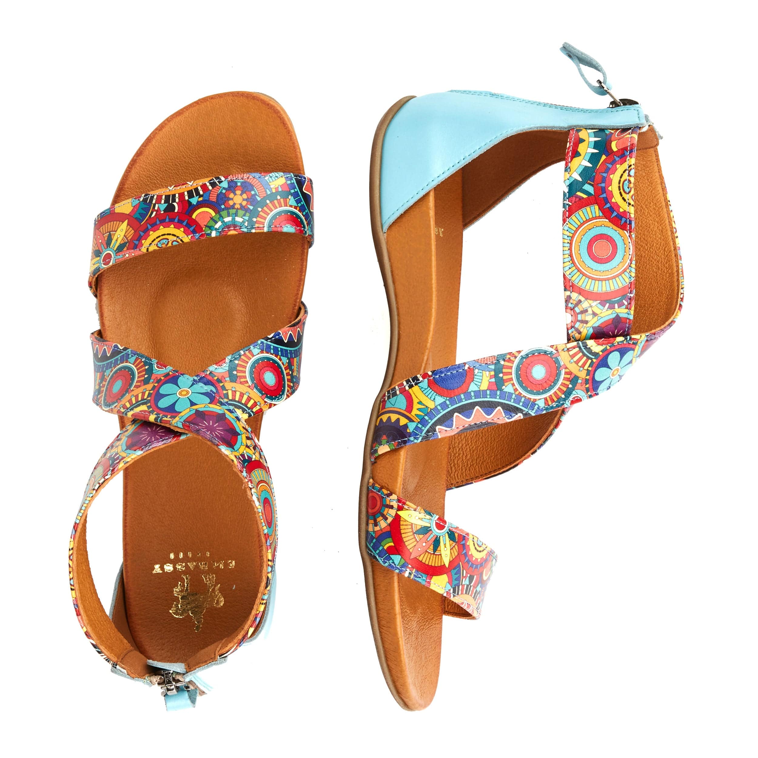 Isabella - Blue Signature - Women's cross strap sandal with covered heel - Image 10