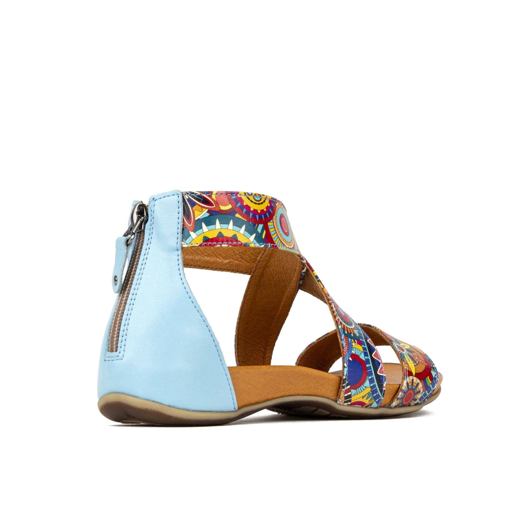 Isabella - Blue Signature - Women's cross strap sandal with covered heel - Image 4