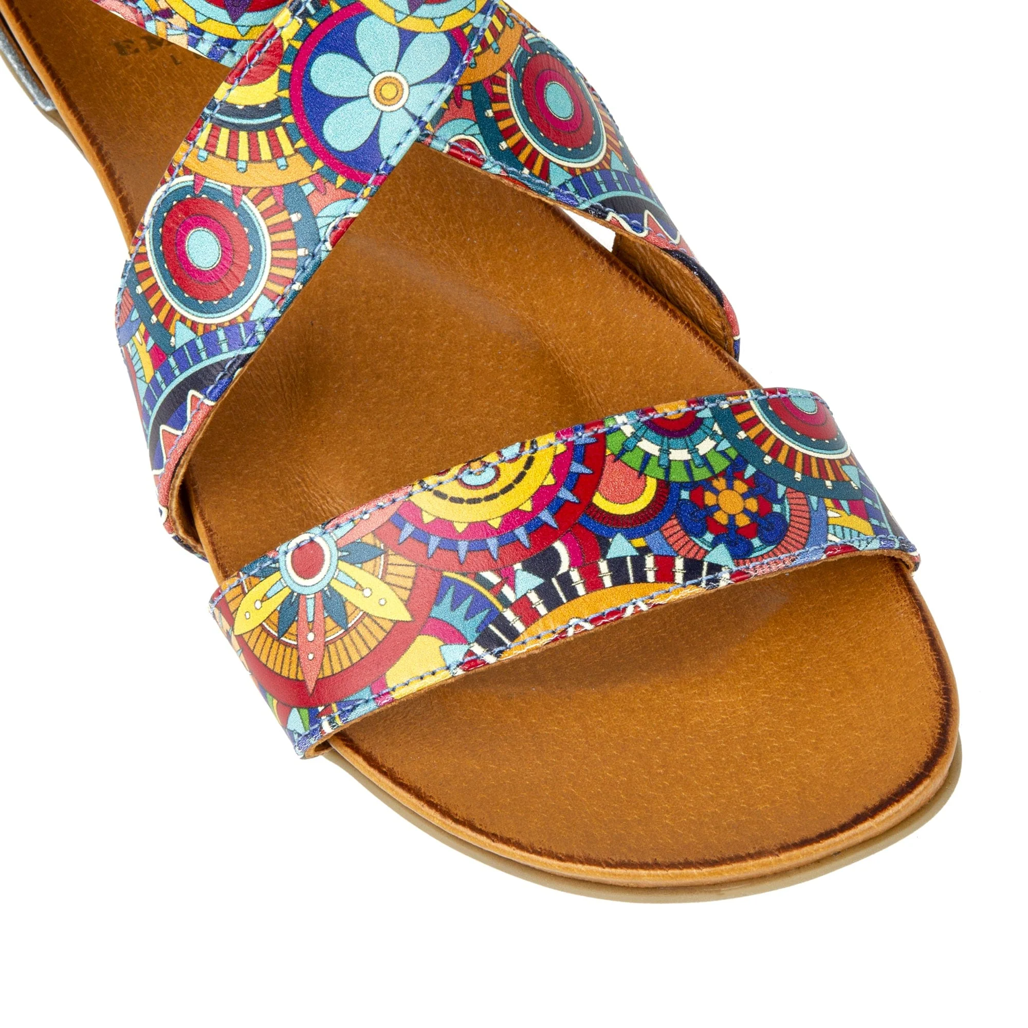 Isabella - Blue Signature - Women's cross strap sandal with covered heel - Image 7