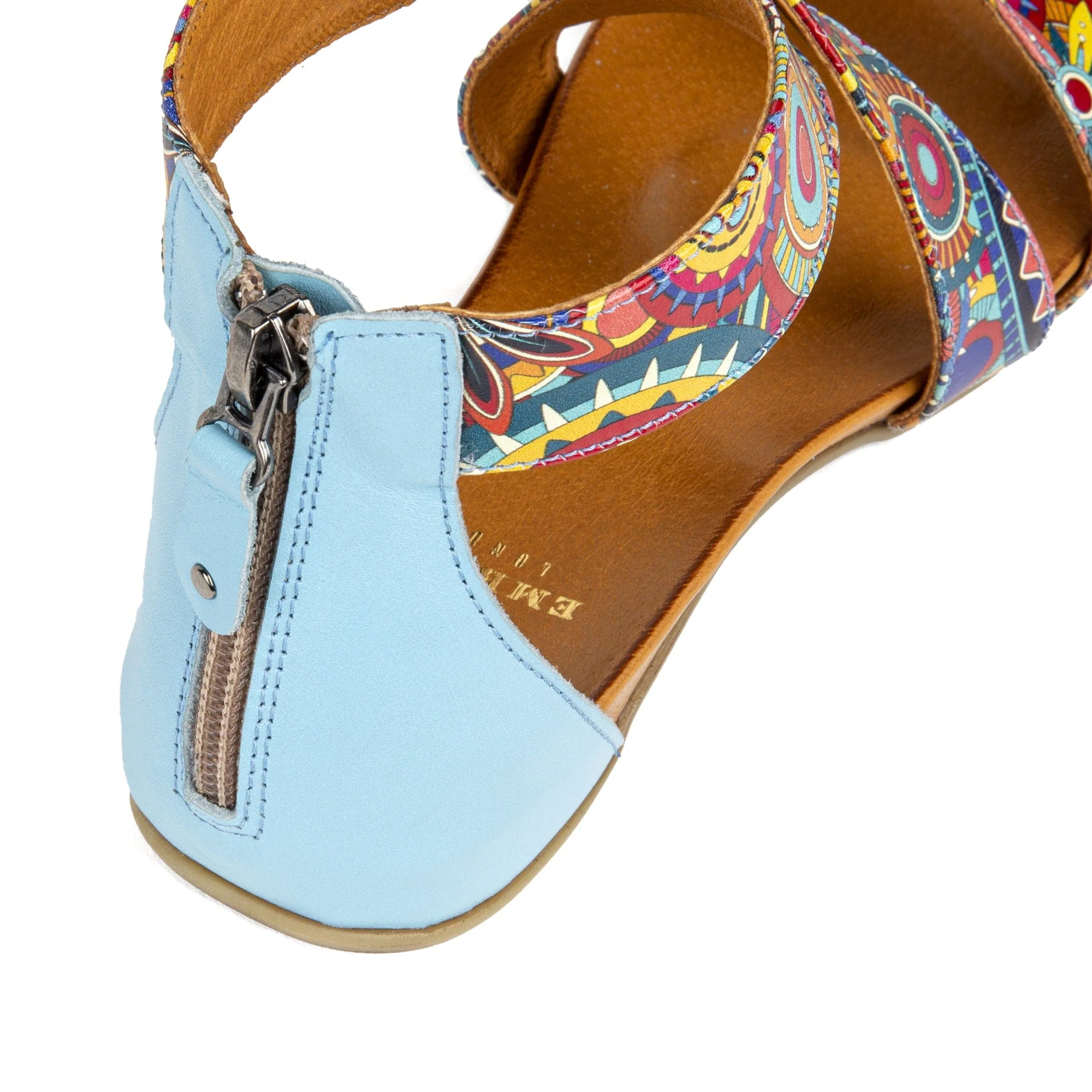 Isabella - Blue Signature - Women's cross strap sandal with covered heel - Image 8