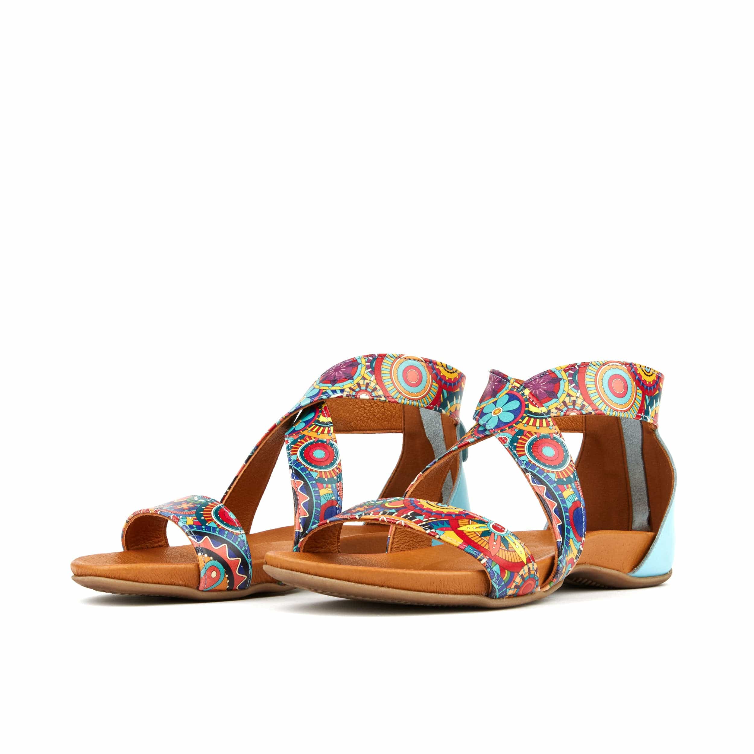 Isabella - Blue Signature - Women's cross strap sandal with covered heel - Image 9